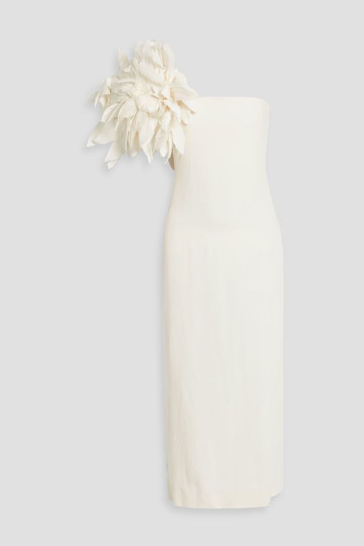Chloe o1y0825 Midi Dress in Off-White Size M / US 6-8 / IT 42-44 - 1 Thumbnail