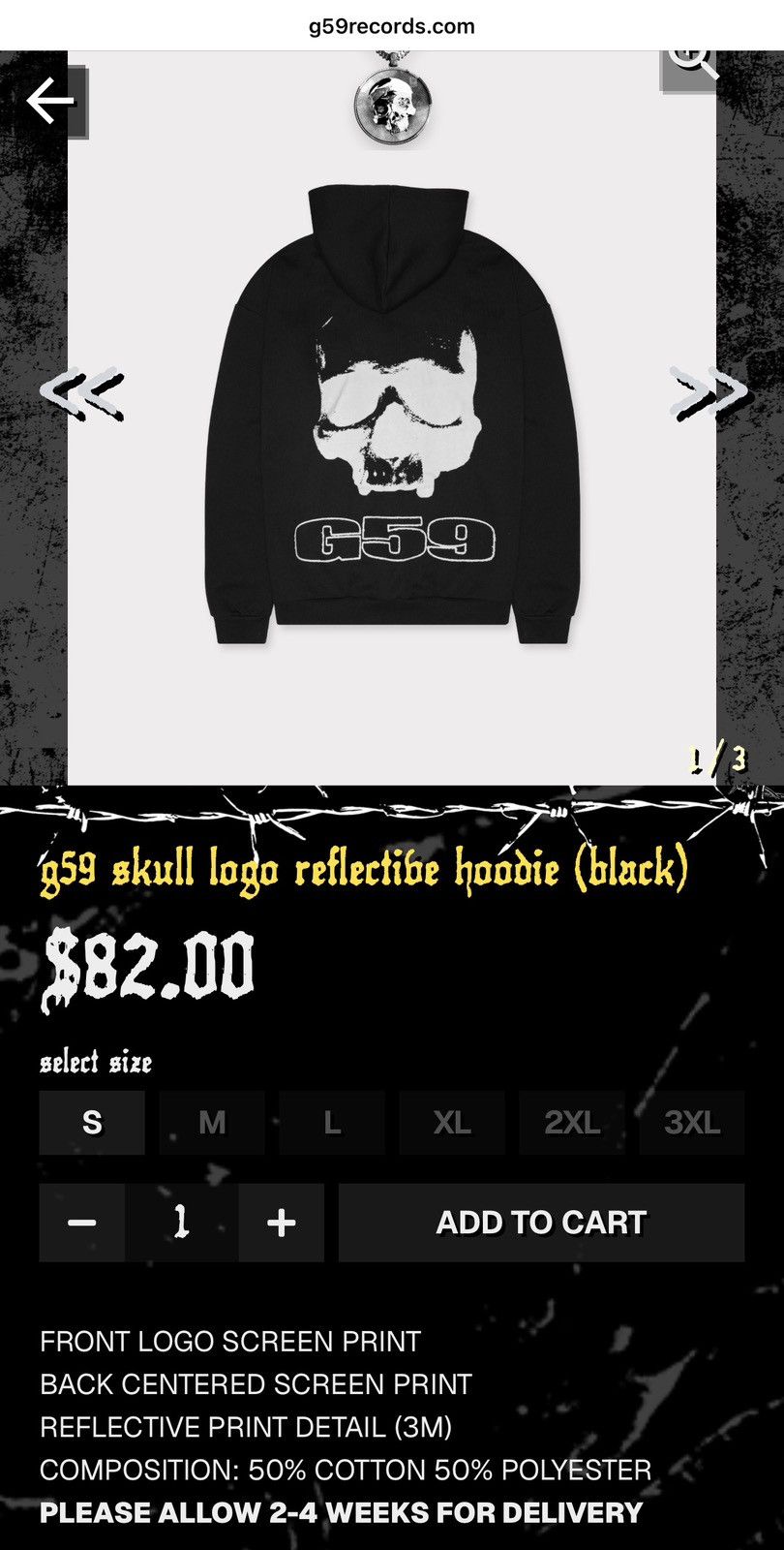 G59 Records G59 Reflective Hoodie XXL Size US XXL / EU 58 / 5 - 5 Thumbnail