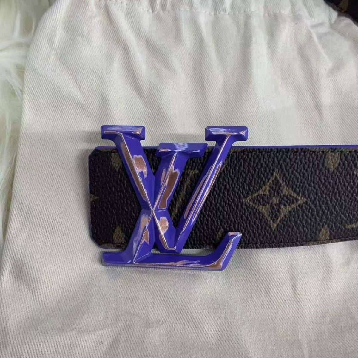 Louis Vuitton Louis Vuitton Virgil Abloh Purple Monogram Chain Belt -Tokyo Size ONE SIZE - 3 Thumbnail