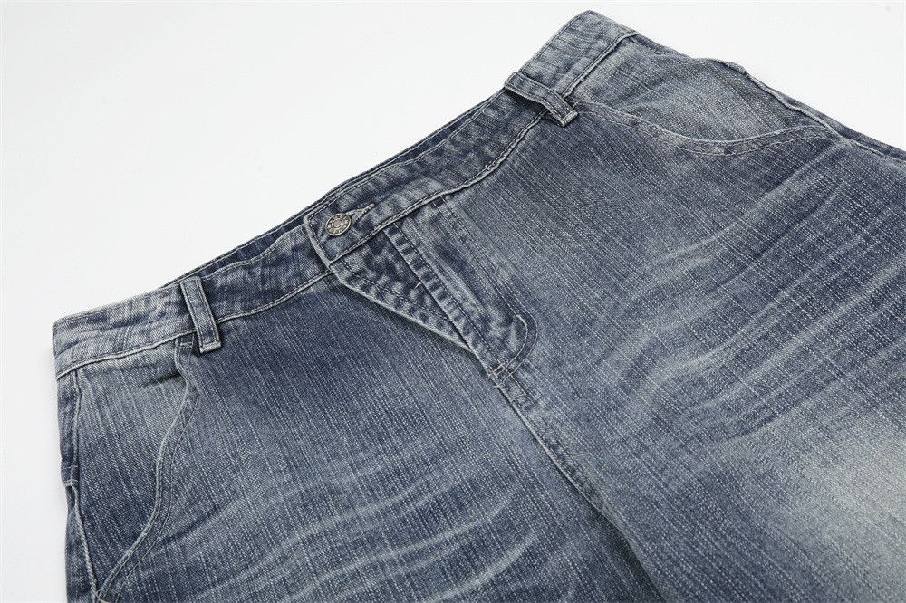 Jean Punk Retro Gradient Washed Wide-Leg Jeans for Men Size US 32 / EU 48 - 3 Thumbnail