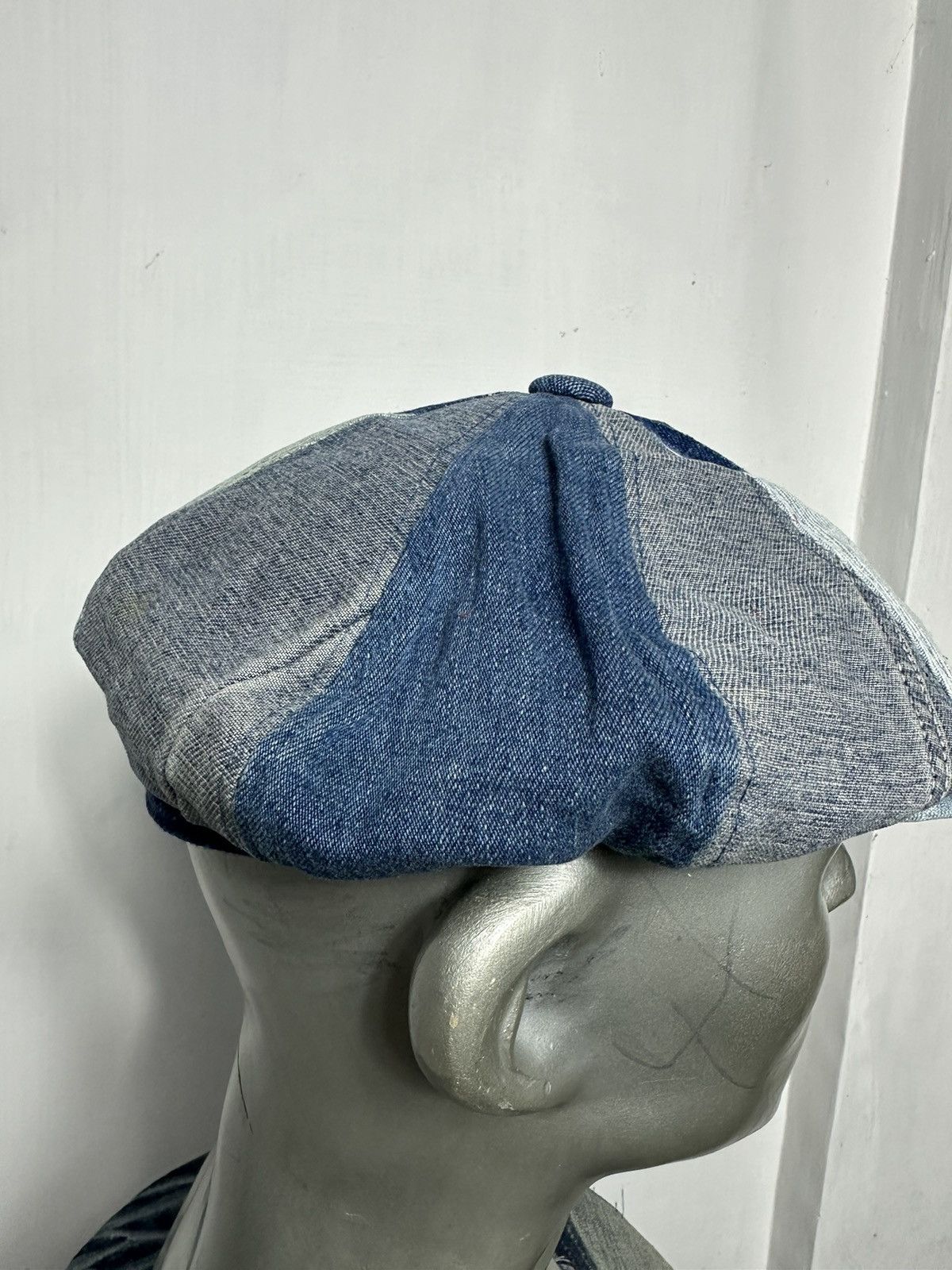Art Comes First Custom Made Denim patchwork Newsboy hats Size ONE SIZE - 3 Thumbnail