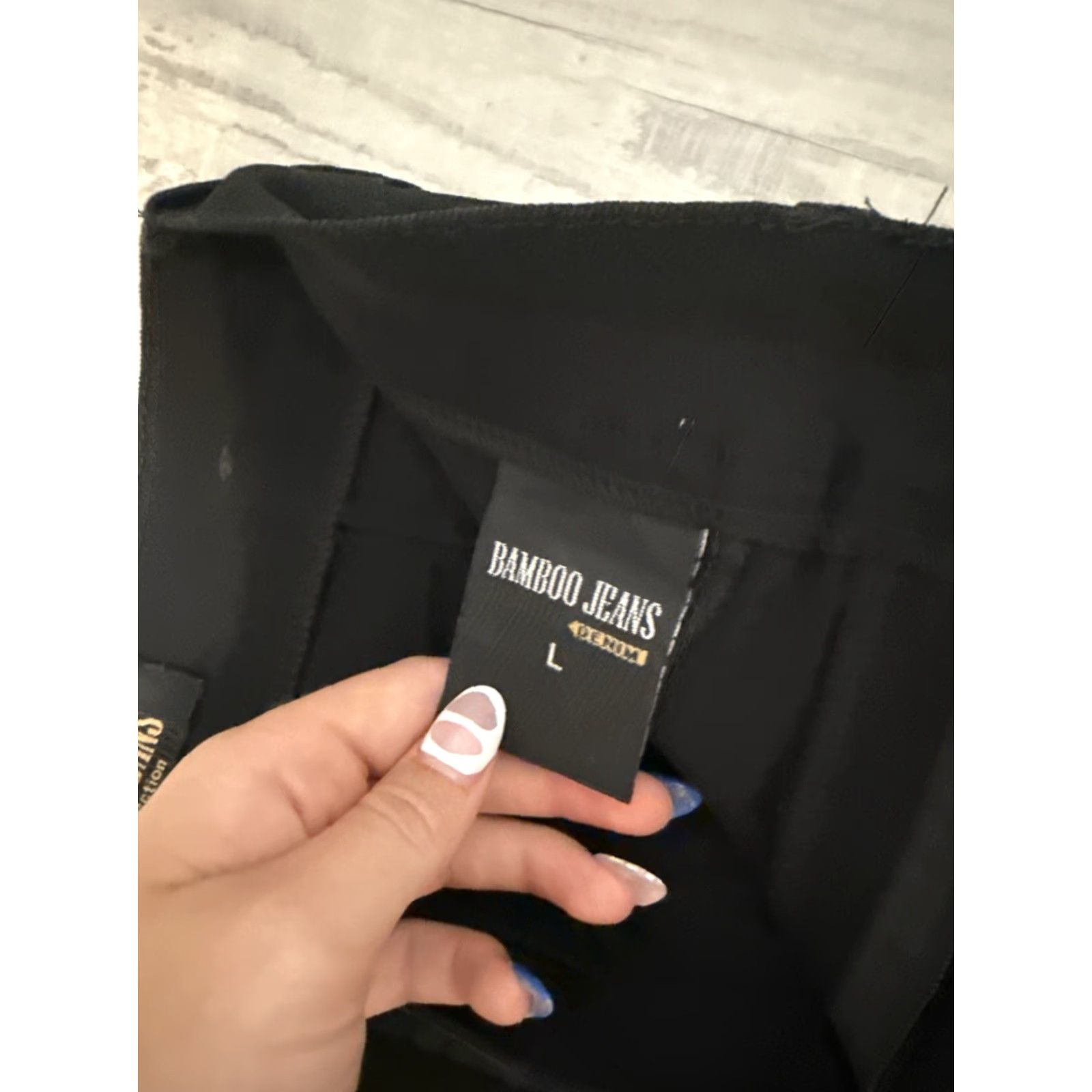 Vintage Bamboo Jeans Skinny Black L Women Regular Size Jeans Super Skinny Stretchy L Black Women Size 36" / US 14 / IT 50 - 3 Thumbnail