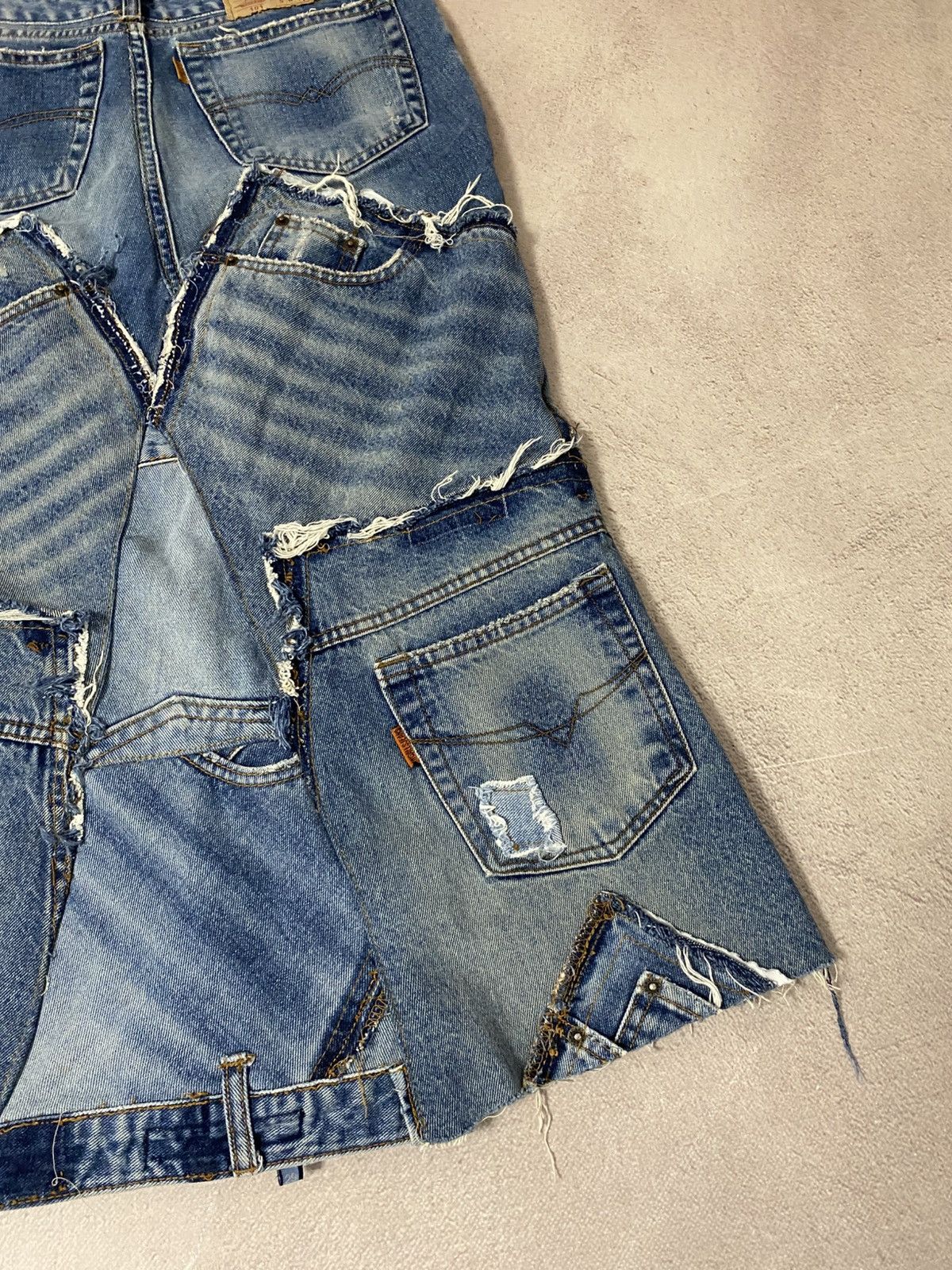 Vintage Avant Garde denim vintage custom y2k skirt Size 29" - 9 Thumbnail