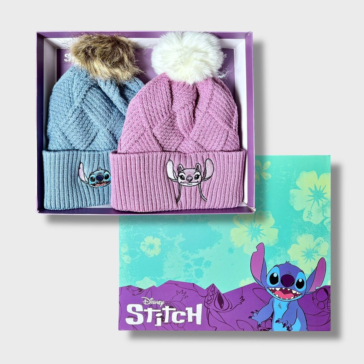 Disney Disney Stitch Girls Soft Beanies Faux Fur Pom 2 pack Size ONE SIZE - 4 Thumbnail