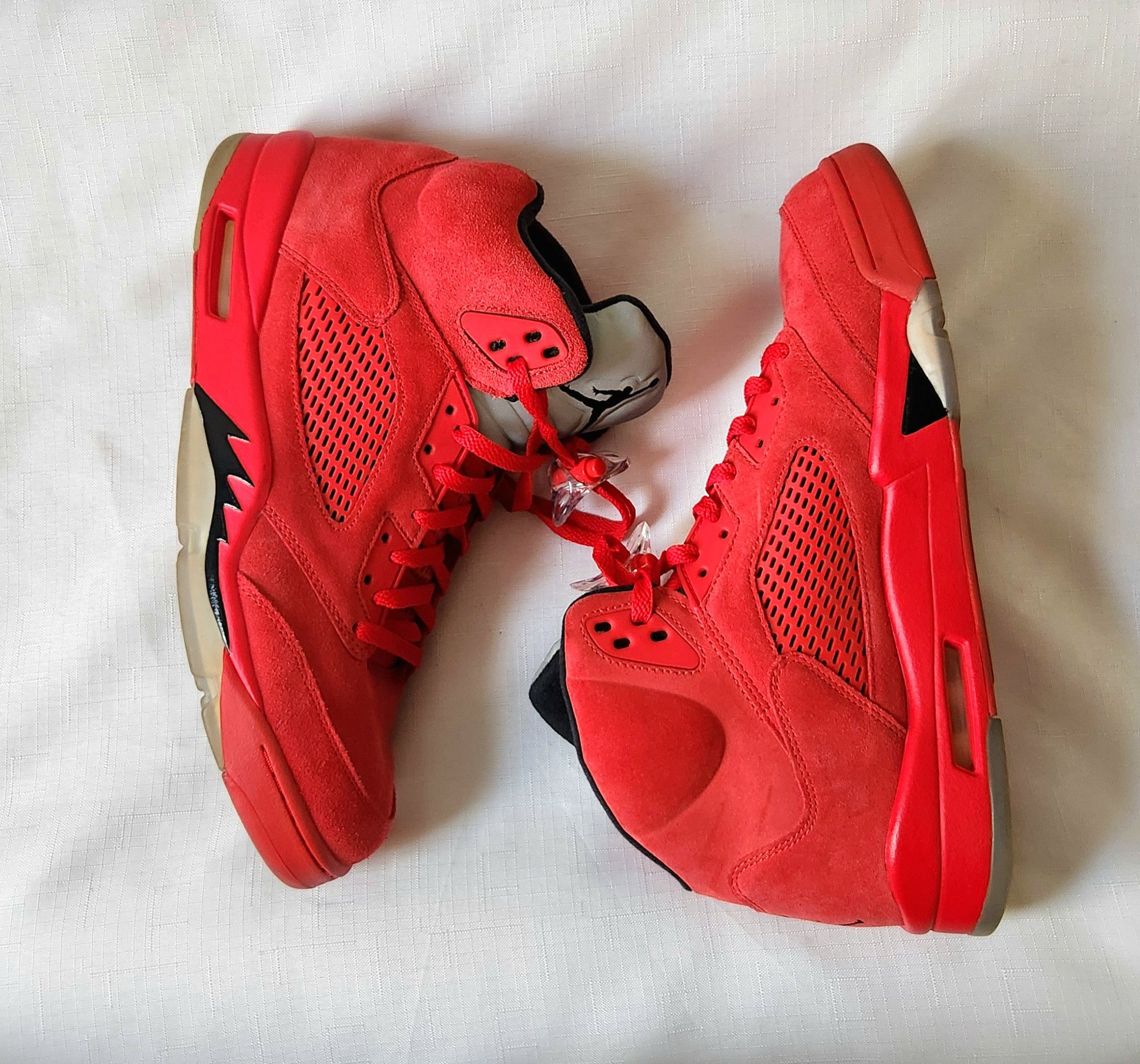 Jordan Brand × Nike Nike Air Jordan 5 Retro V Size 13 Mens 136027-602 Red Suede Size US 13 / EU 46 - 5 Thumbnail