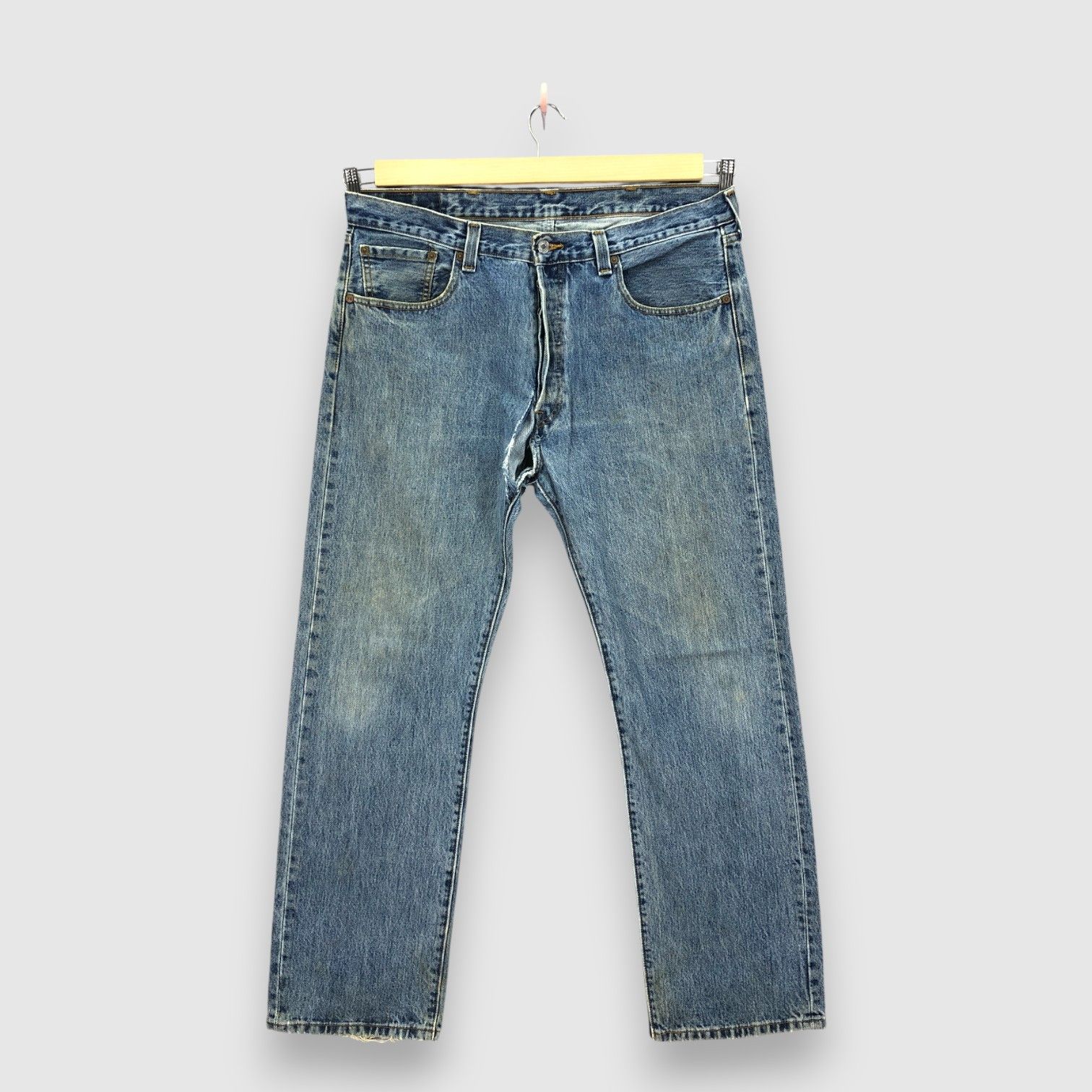 Levi's Vintage Y2K Levis 501 Jeans Levi's Faded Stone Wash Denim Size US 36 / EU 52 - 1 Thumbnail