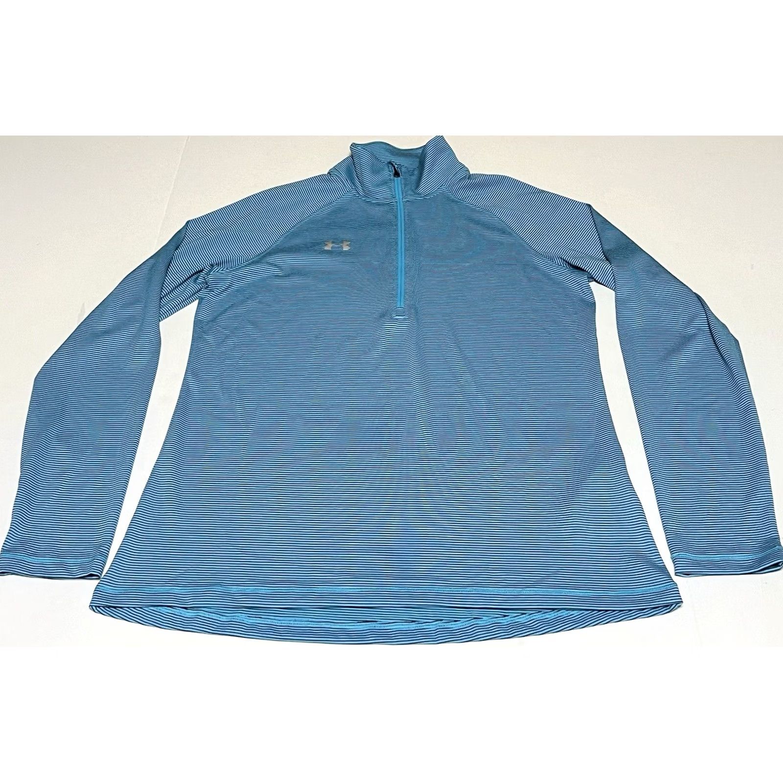Under Armour Under Armour Stripe Tech Green 1/4 Zip Top Women M Pullover Activewear Sports 1/4 Zip Regular Size Medium Size M / US 6-8 / IT 42-44 - 2 Thumbnail
