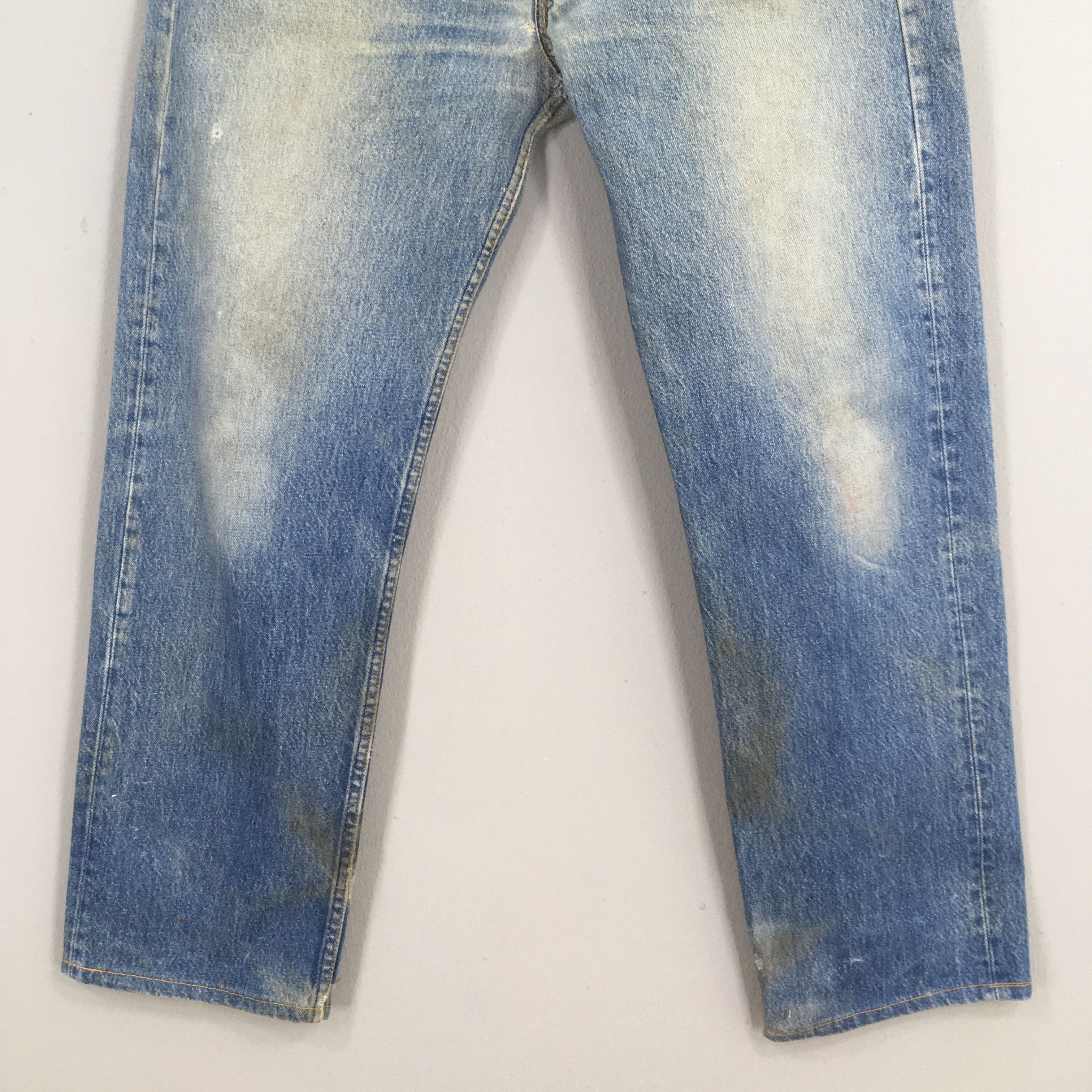 Size 34x29 Vintage 90s Levi's 501 Faded Blue Jeans