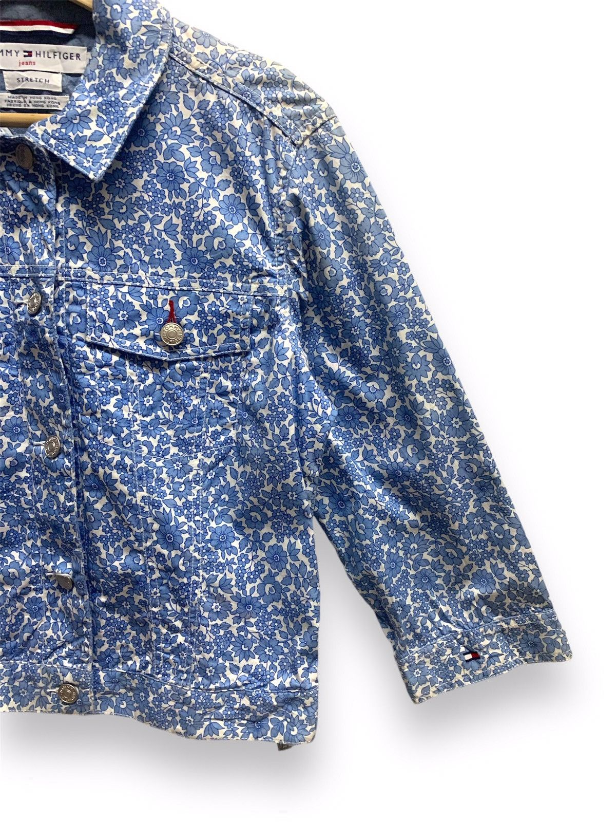 Tommy Hilfiger TOMMY HILFIGER Croptop Denim Jacket Fullprint Flower Size S / US 4 / IT 40 - 4 Thumbnail