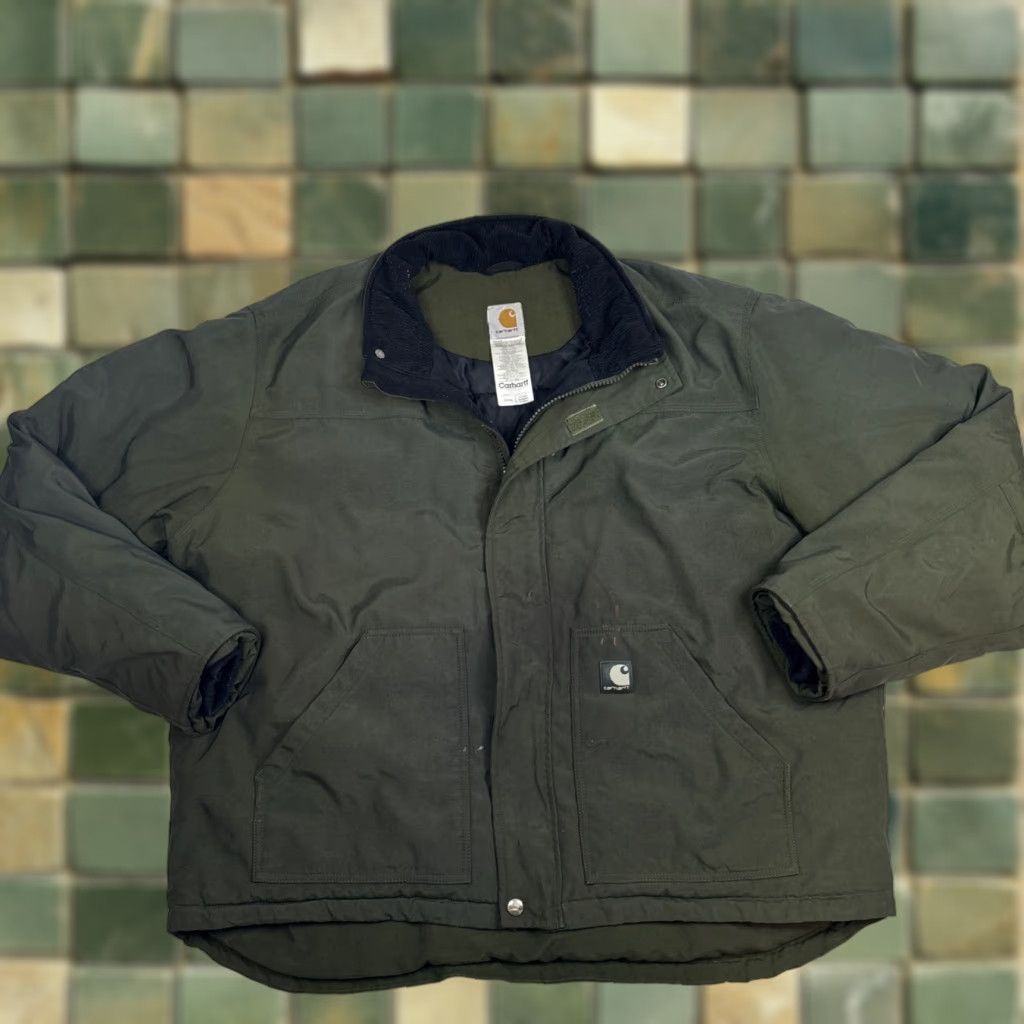 Carhartt VINTAGE Carhartt J 174 Heavyweight Green Canvas Duck Parka Coat Zip/Snap Up Men’s XL Parka Mens XXL? Size US XL / EU 56 / 4 - 1 Thumbnail