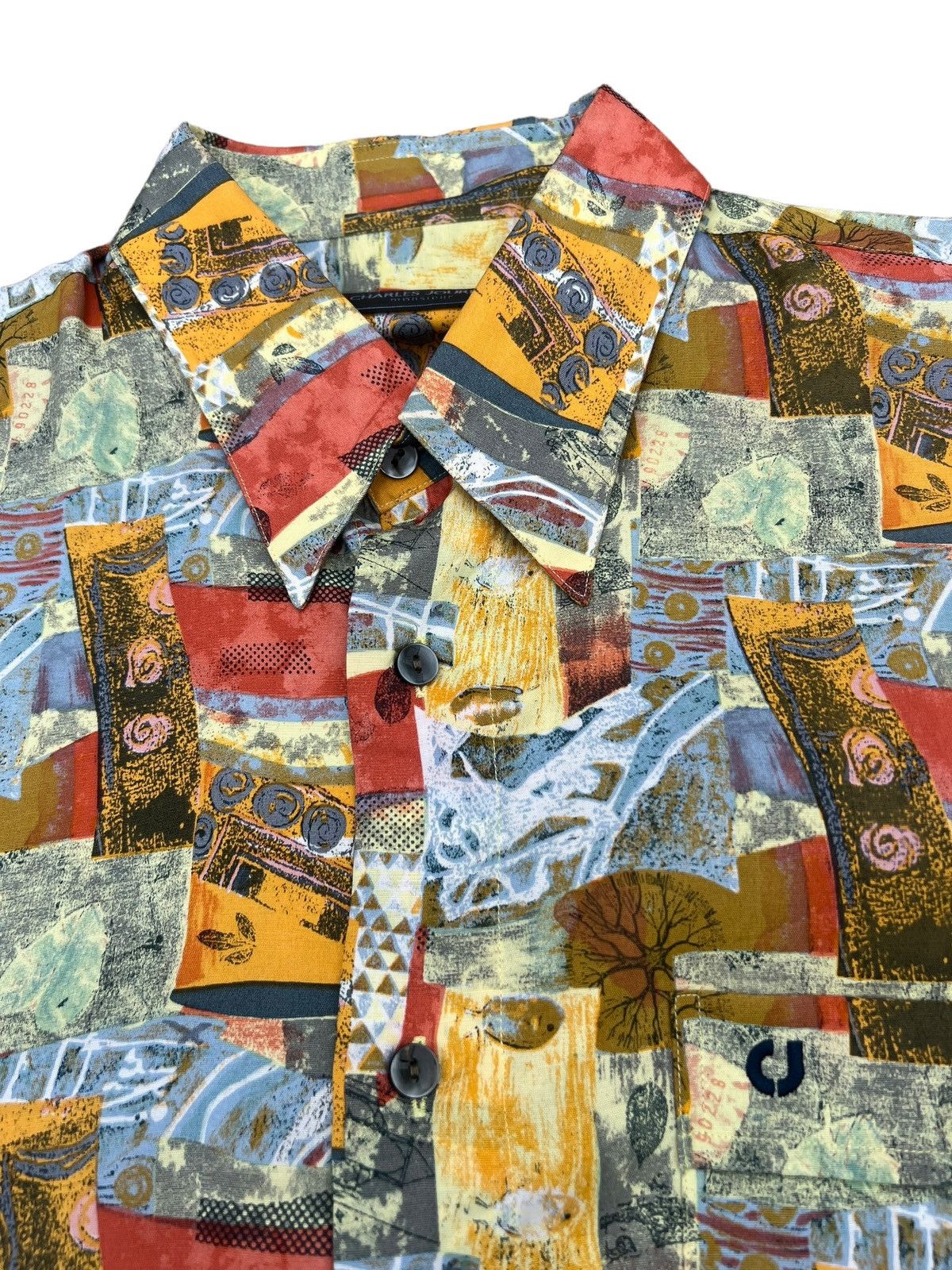 Charles Jourdan Vintage Charles Jourdan Monsieur Novelty Abstract Art Shirt Size US L / EU 52-54 / 3 - 4 Thumbnail