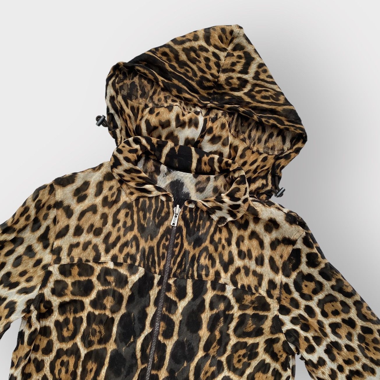Tom Ford × Yves Saint Laurent SS02 Sheer Mesh Zip Hoodie Jacket Size XS / US 0-2 / IT 36-38 - 3 Thumbnail