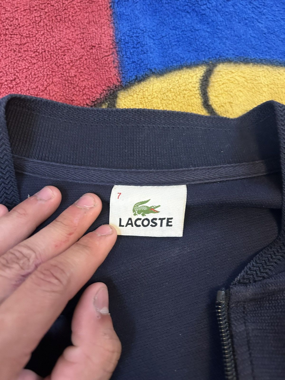 Lacoste Navy Blue Lacoste Zip Up Size US L / EU 52-54 / 3 - 2 Thumbnail