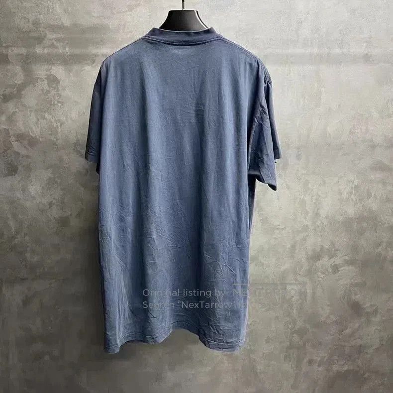 Balenciaga Balenciaga Faded Blue Paris Print T-shirt. Size US S / EU 44-46 / 1 - 2 Thumbnail