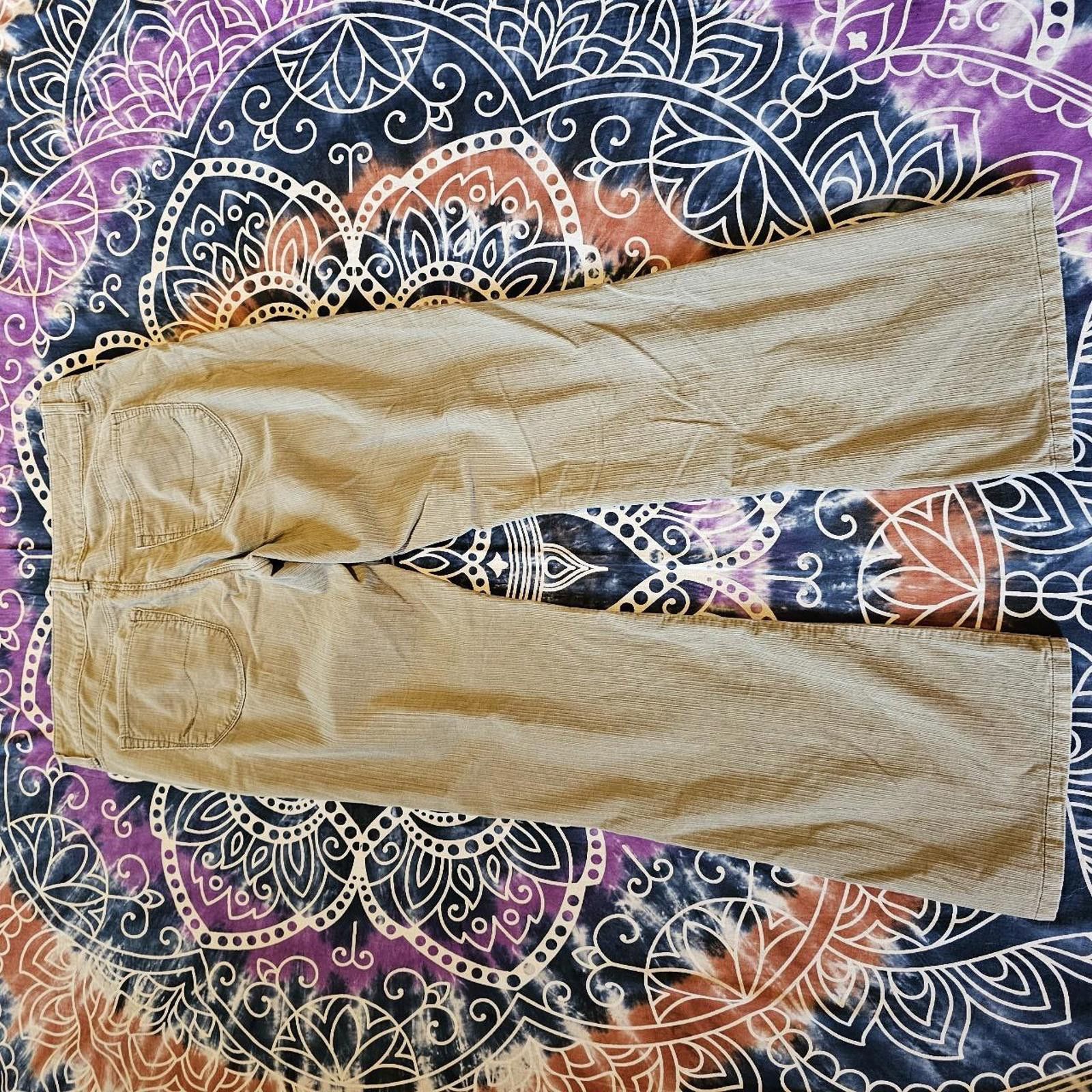 Lee Lee Women's Tan Corduroy Pants Size 36" / US 14 / IT 50 - 6 Thumbnail