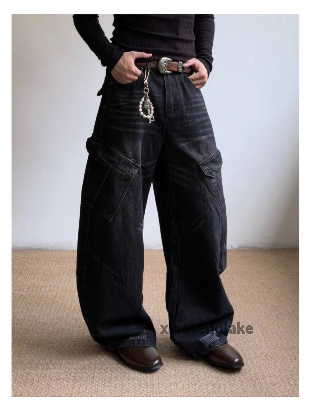Jean otl faded loose baggy erd vetements style cargo jeans Size US 30 / EU 46 - 5 Thumbnail