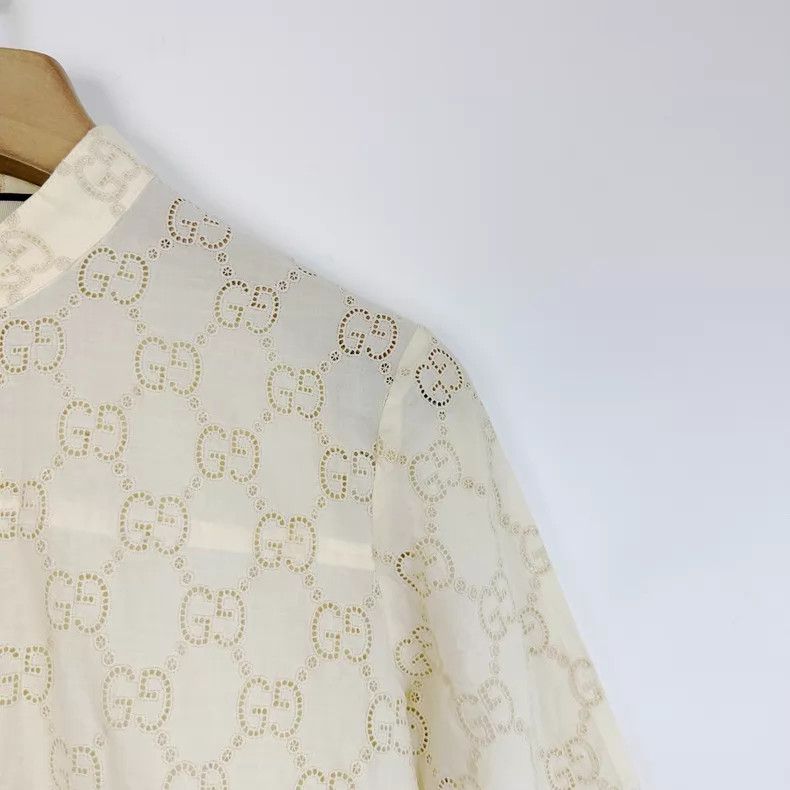 Gucci Gucci Beige hollow jacquard double G embroidery logo dress Size XS / US 0-2 / IT 36-38 - 5 Thumbnail