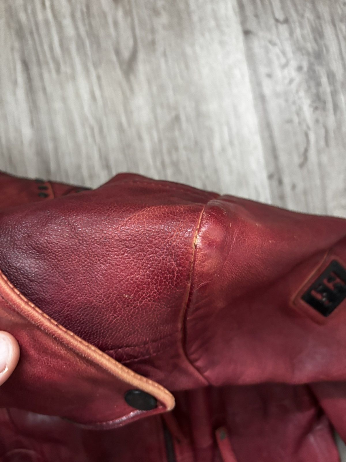 Other Freaky Nation Red Distressed Star Leather Biker Jacket Size M / US 6-8 / IT 42-44 - 12 Thumbnail