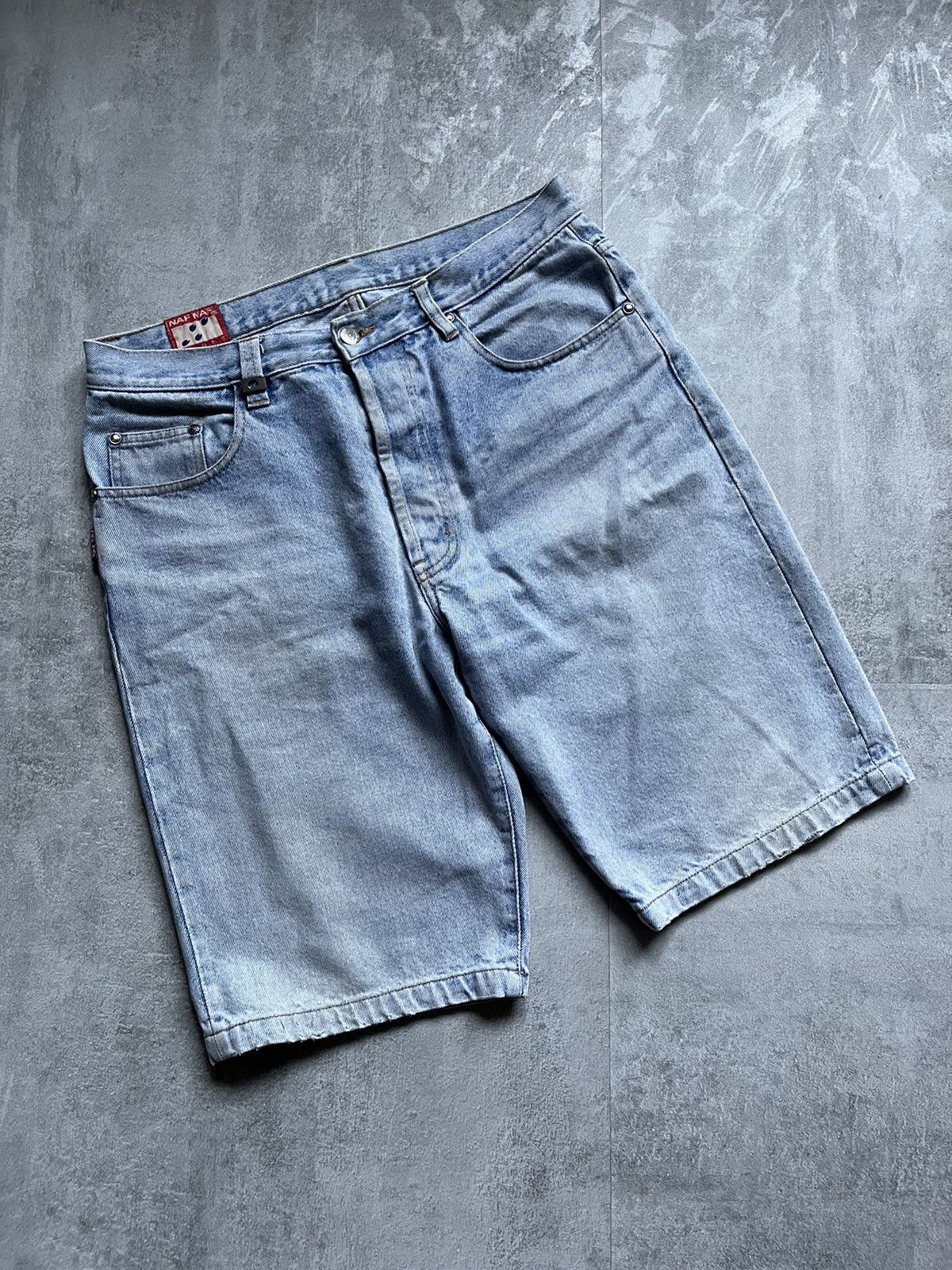 Vintage Vintage Naf Naf Baggy Blue Shorts Button Skate Outdoor 32 Size US 32 / EU 48 - 2 Thumbnail
