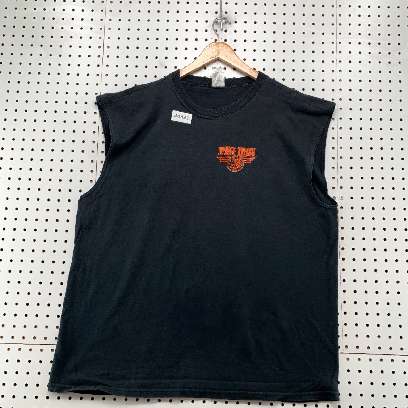 Fruit Of The Loom VINTAGE Pig Iron Motorcycle Shirt Men 2XL Black Sleeveless Crew Neck Cotton T-Shirt Motorcycle Mens 90s Arkansas Size US XXL / EU 58 / 5 - 2 Thumbnail