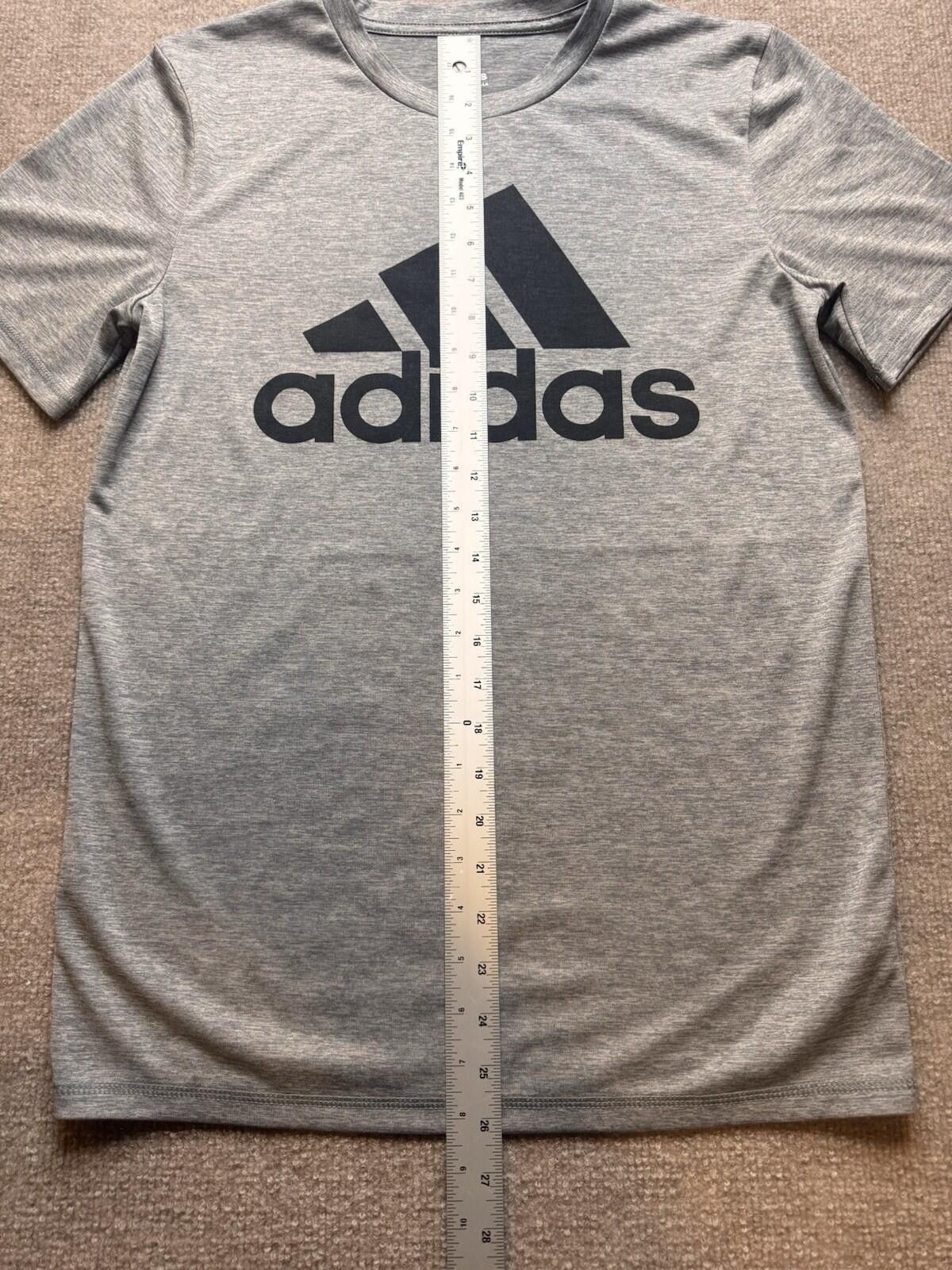 Adidas Adidas Boys Shirt Short Sleeve Dri-Fit Size 14/16 Gray 767 Size US L / EU 52-54 / 3 - 6 Thumbnail
