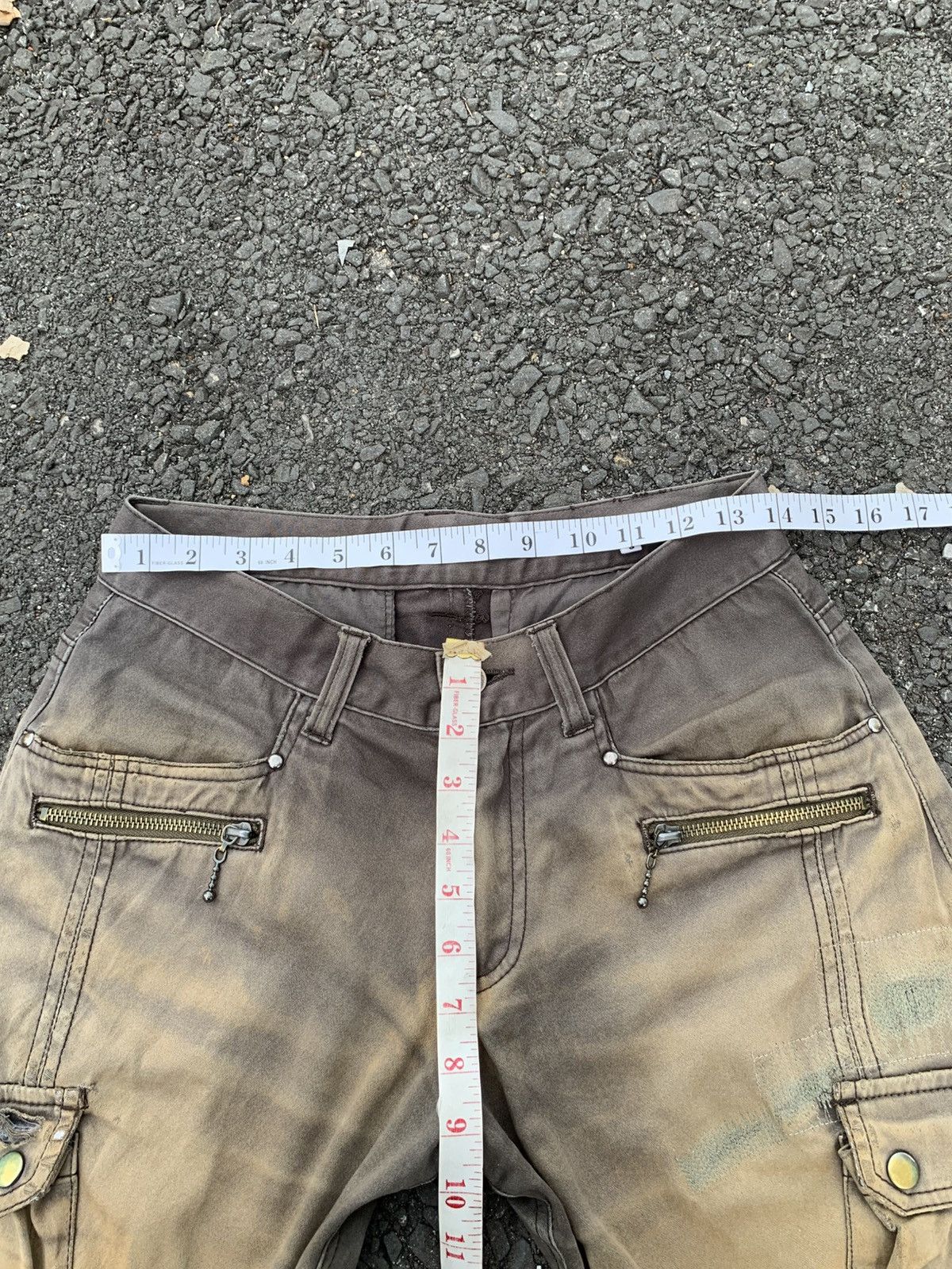 Tornado Mart TRASHER💥FLARE SEMANTIC DESIGN BONDAGE SUNFADED DISTRESSED Size US 28 / EU 44 - 16 Thumbnail