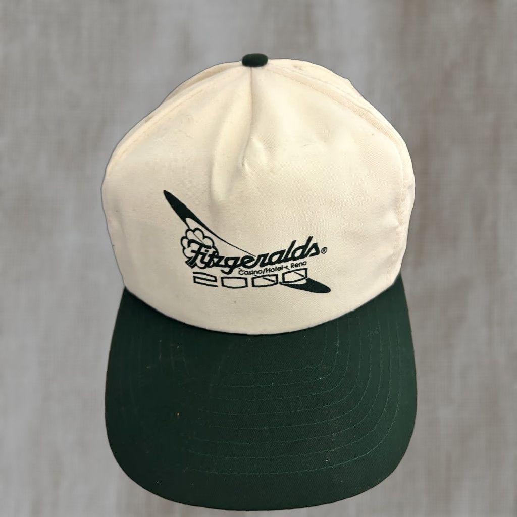 Vintage VINTAGE Fitzgeralds Casino SnapBack Hat 200 Green Beige Adjustable Size ONE SIZE - 1 Thumbnail