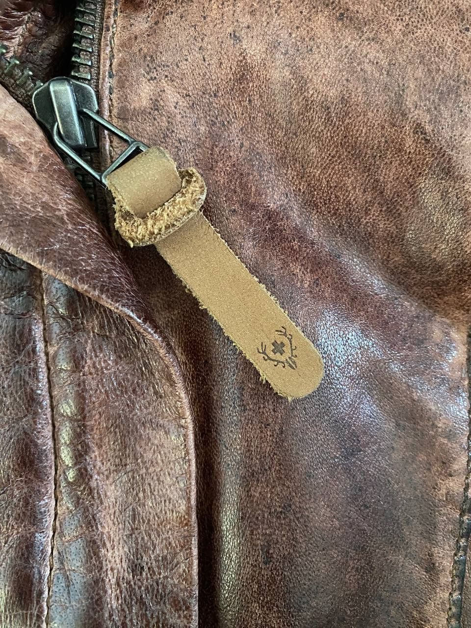 Other Alprausch Brown Distressed Leather Jacket XS Swiss Design Size XS / US 0-2 / IT 36-38 - 8 Thumbnail