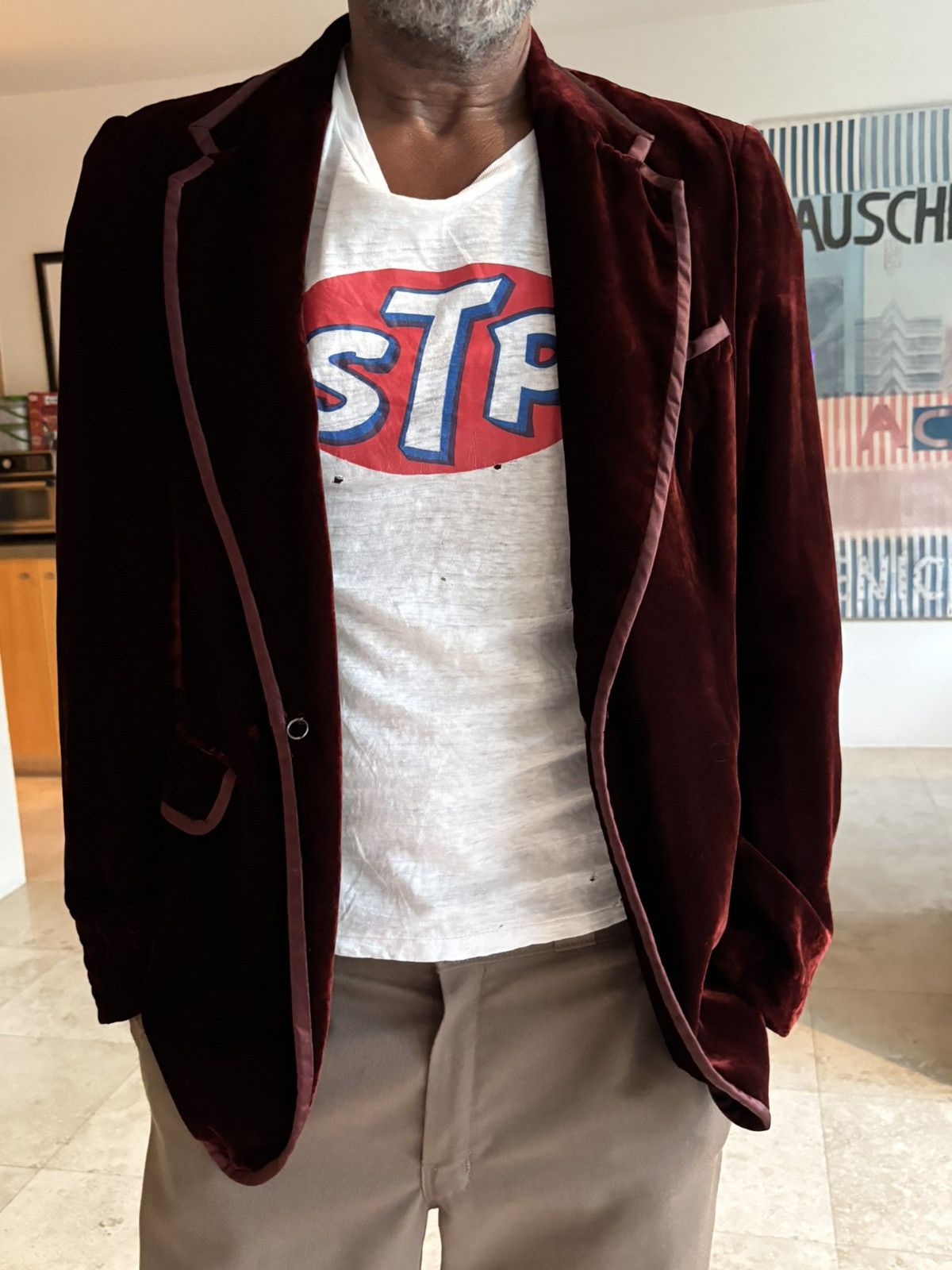 Dries Van Noten Red Velvet Blazer Size 52R - 1 Thumbnail