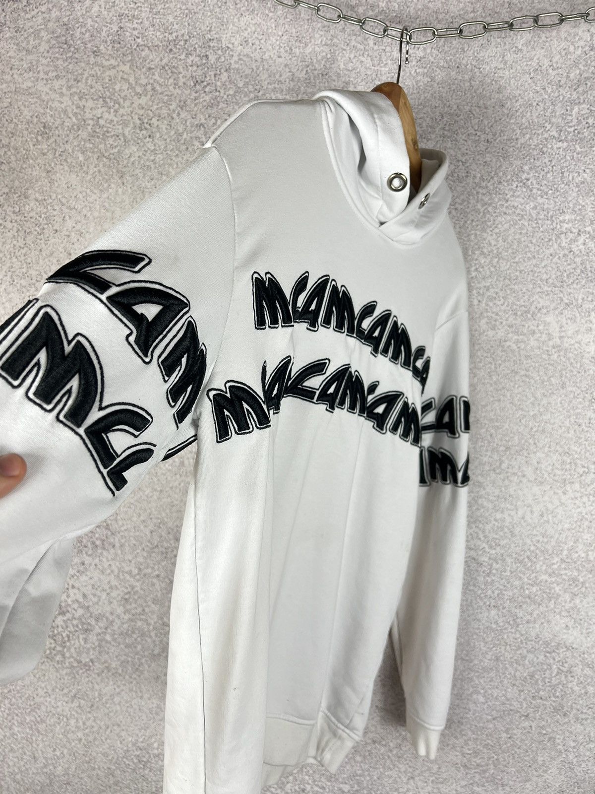 Alexander McQueen Alexander McQueen McQ Gothic Repeat Logo Hoodie Size US M / EU 48-50 / 2 - 3 Thumbnail