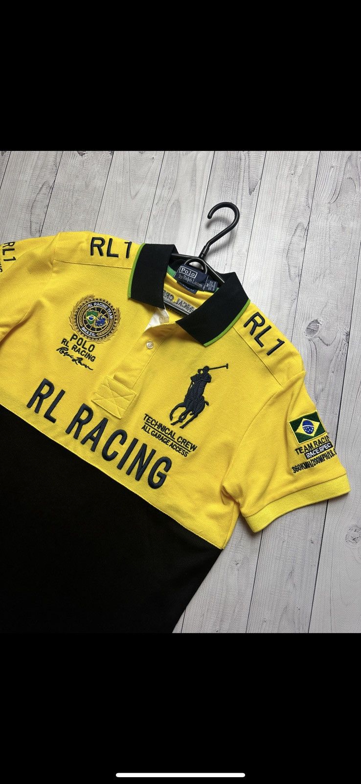 Other Vintage polo Ralph Lauren Brazil big logo size L yellow Size US L / EU 52-54 / 3 - 3 Thumbnail