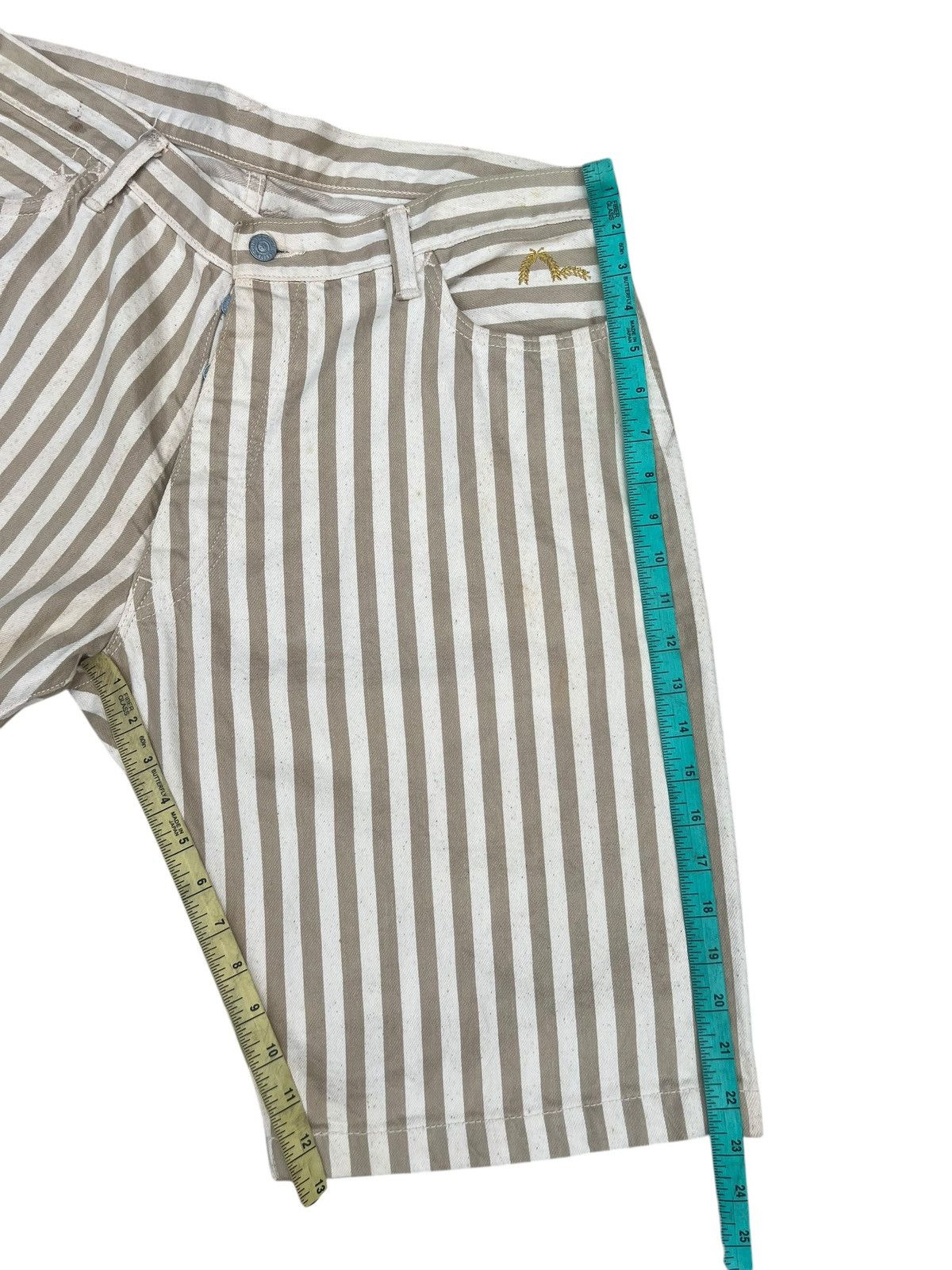 Evisu Dirty Stains Denim Vintage Evisu Stripes Selvedge Short Pant Size US 36 / EU 52 - 6 Thumbnail