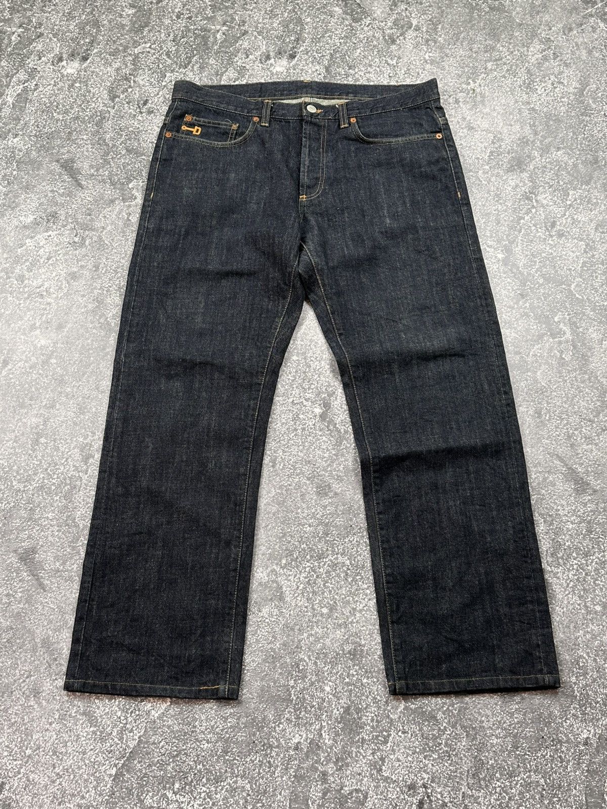 Gucci Gucci Demna Horsebit Jeans in Washed Japanese Denim Size 32