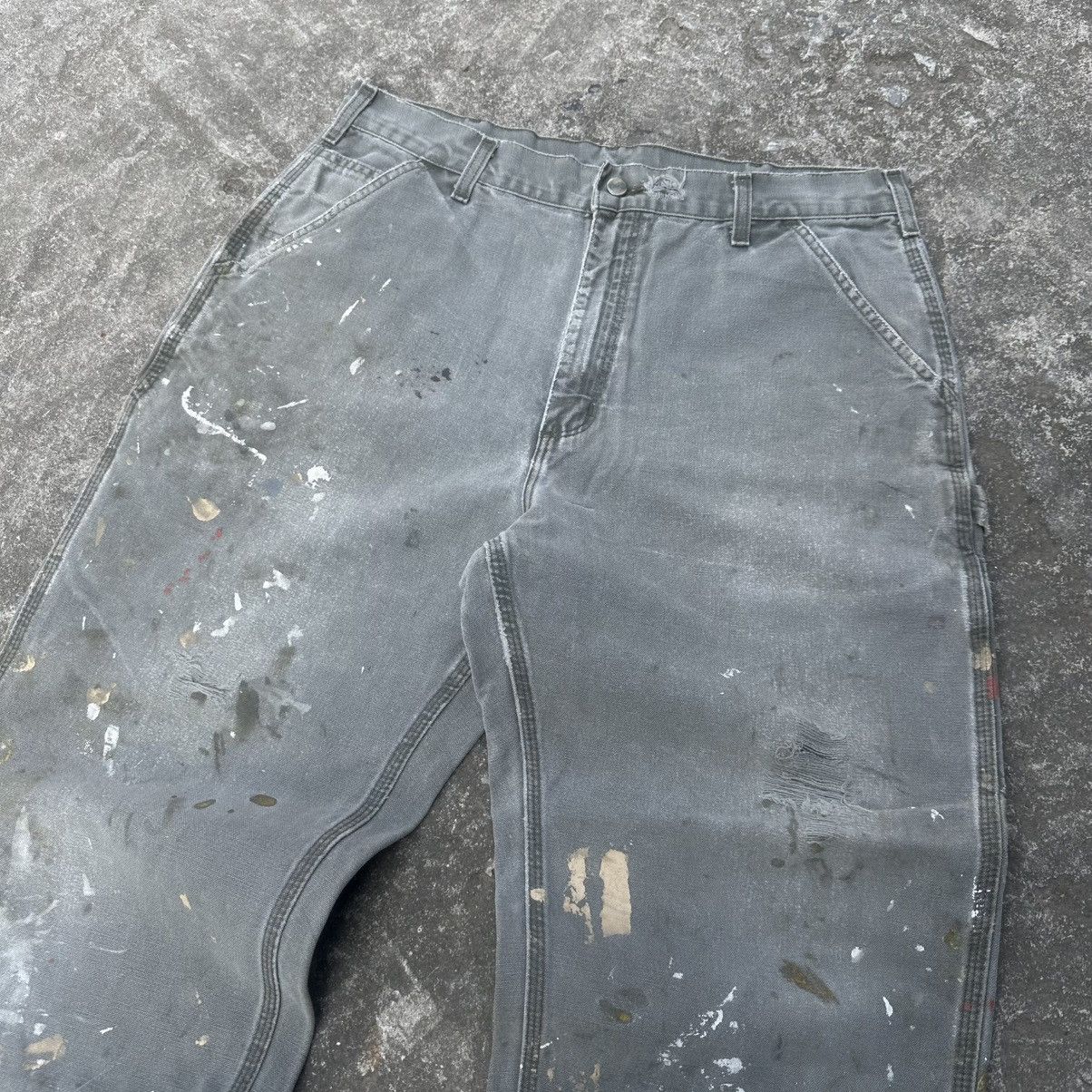 Carhartt × Vintage (36x28.5) Grail Vintage Distressed Carhartt Carpenter Moss Size US 36 / EU 52 - 2 Thumbnail