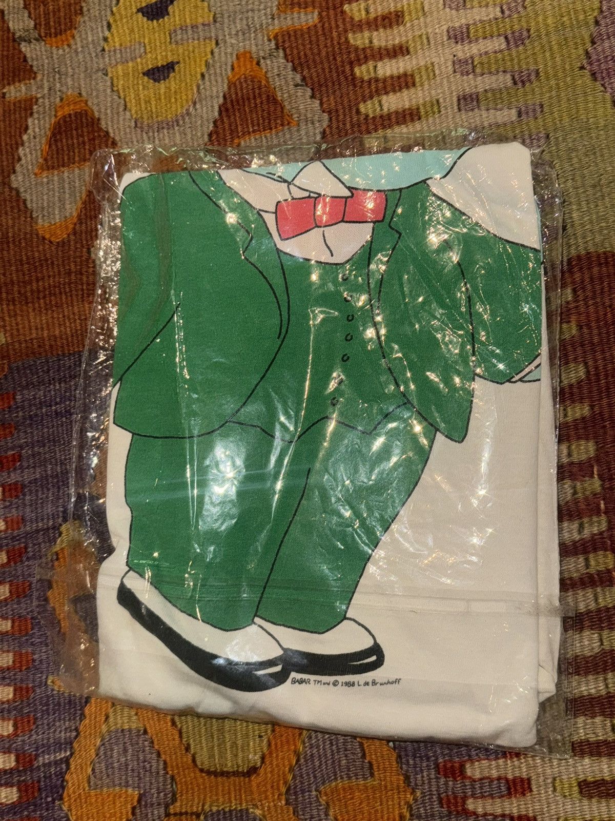 Vintage vintage babar 1988 rare t shirt sz L usa cartoon elephant Size US L / EU 52-54 / 3 - 3 Thumbnail