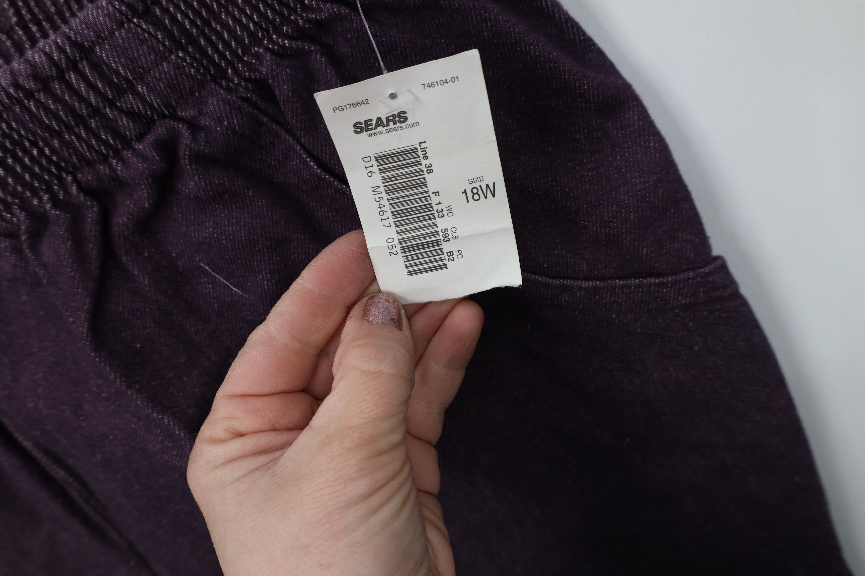 Vintage Deadstock Vintage 90s Streetwear Utility Jeans USA Purple Size 40" / US 18 - 6 Thumbnail