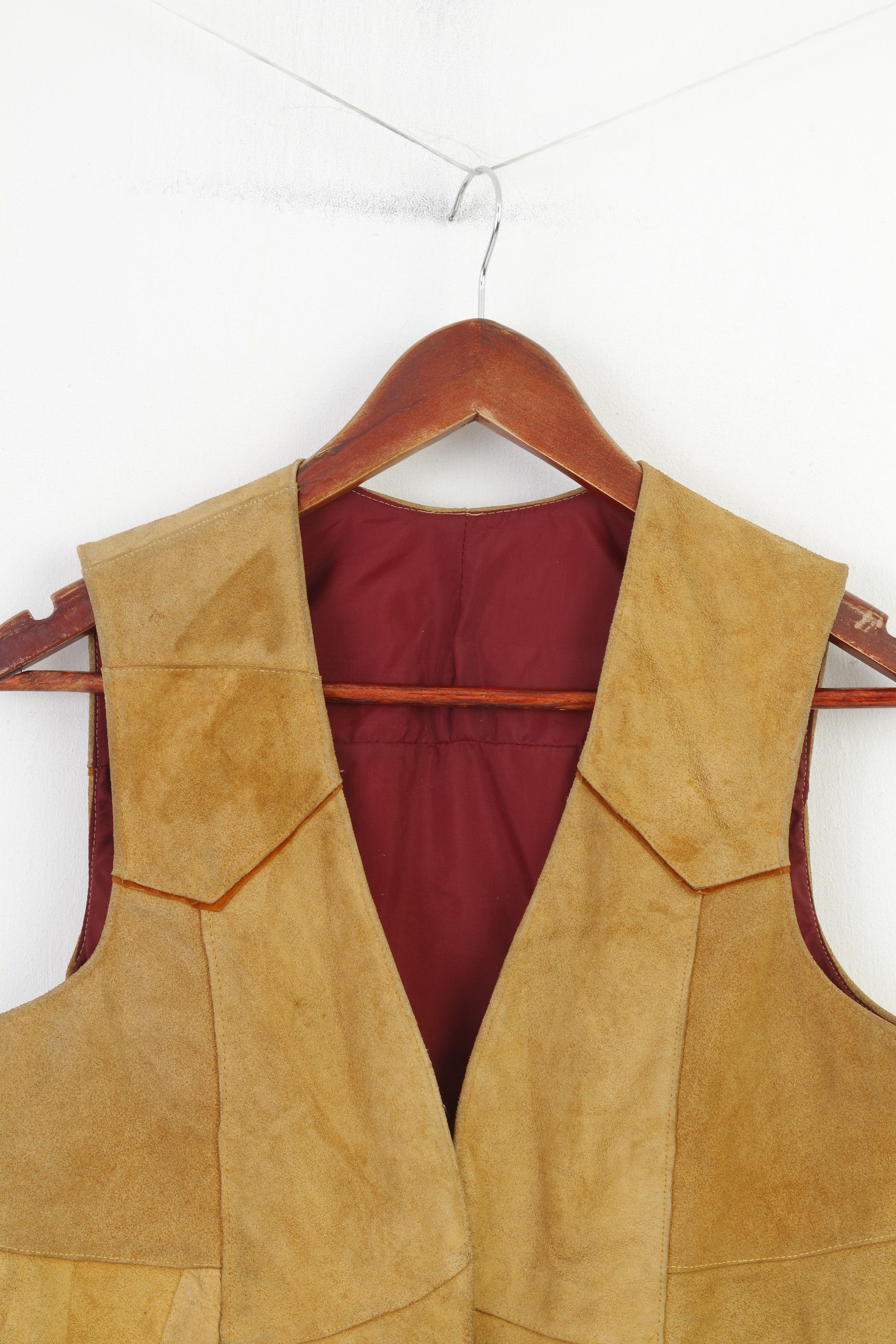 Vintage Vintage Men S Leather Vest Open Front Brown Vintage 4303 Size US S / EU 44-46 / 1 - 2 Thumbnail