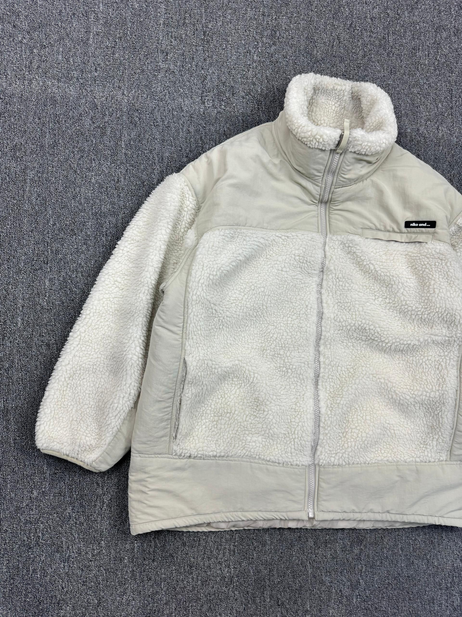 Japanese Brand Niko And Japanese Brand Retro Sherpa Fleece Zipper Jacket Size US L / EU 52-54 / 3 - 3 Thumbnail