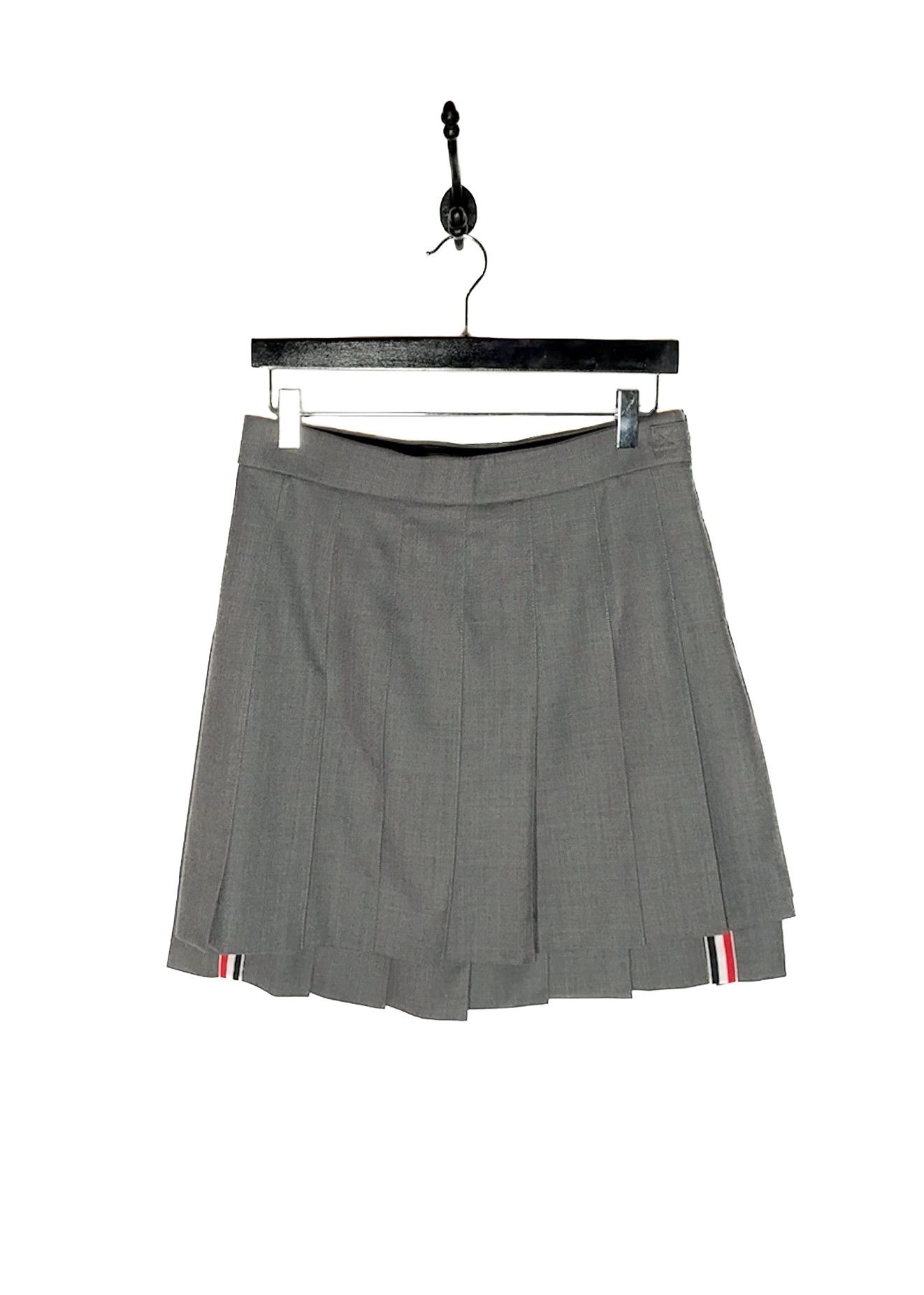 Thom Browne Thom Browne Grey Wool Pleated Skirt Size 28" / US 6 / IT 42 - 1 Thumbnail