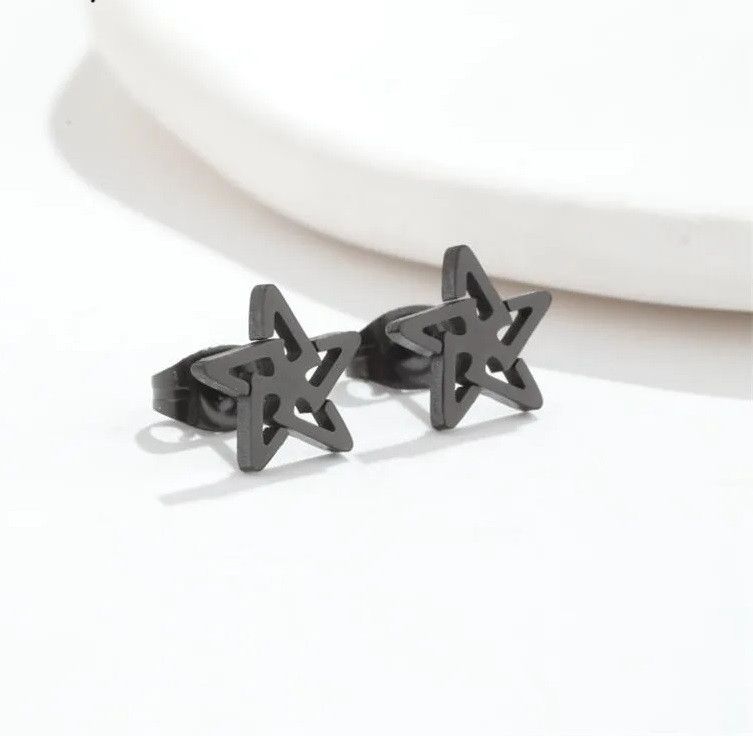Jewelry Five-pointed Star Stud Earrings Charm Earring Gift Size ONE SIZE - 2 Thumbnail