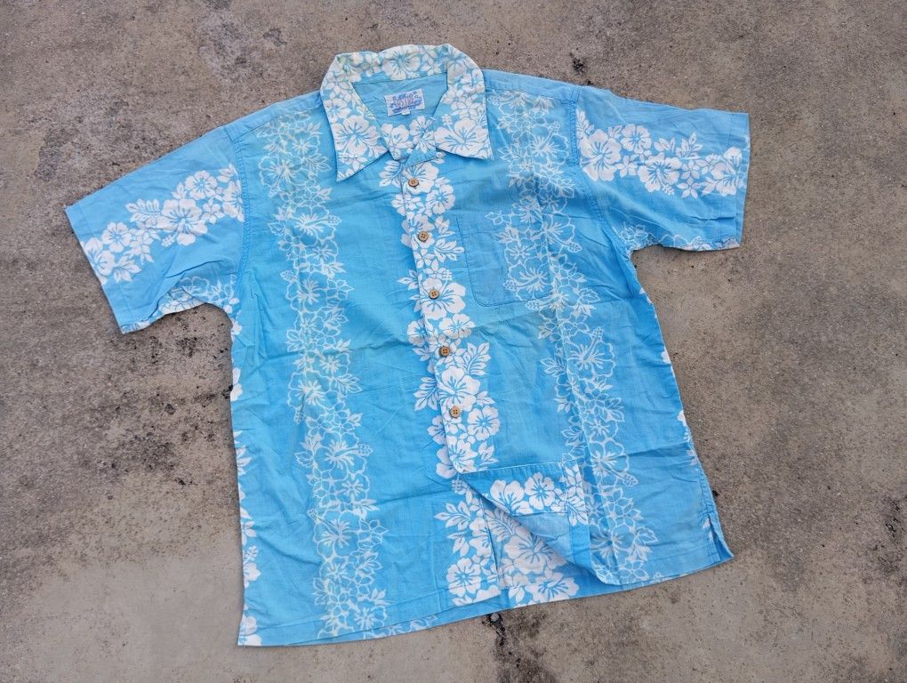 Vintage VTG Hawaii Aloha Floral Stripes shirt 🌺 Size US L / EU 52-54 / 3 - 2 Thumbnail