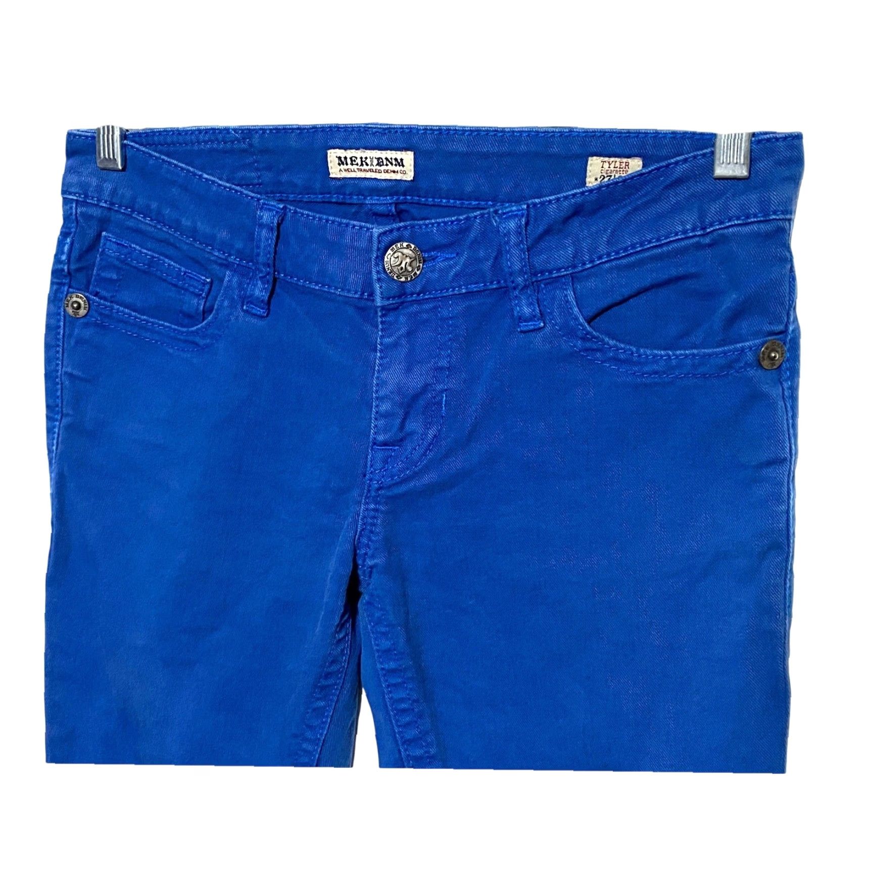 Denime Mek DNM Tyler Cigarette Jeans Womens 27x34 Denim Blue Stretch Casual Y2K Boho Jeans Womens 27x34 Denim Blue Stretch 5-Pocket Design Mens? Womens Size 27" / US 4 / IT 40 - 4 Thumbnail