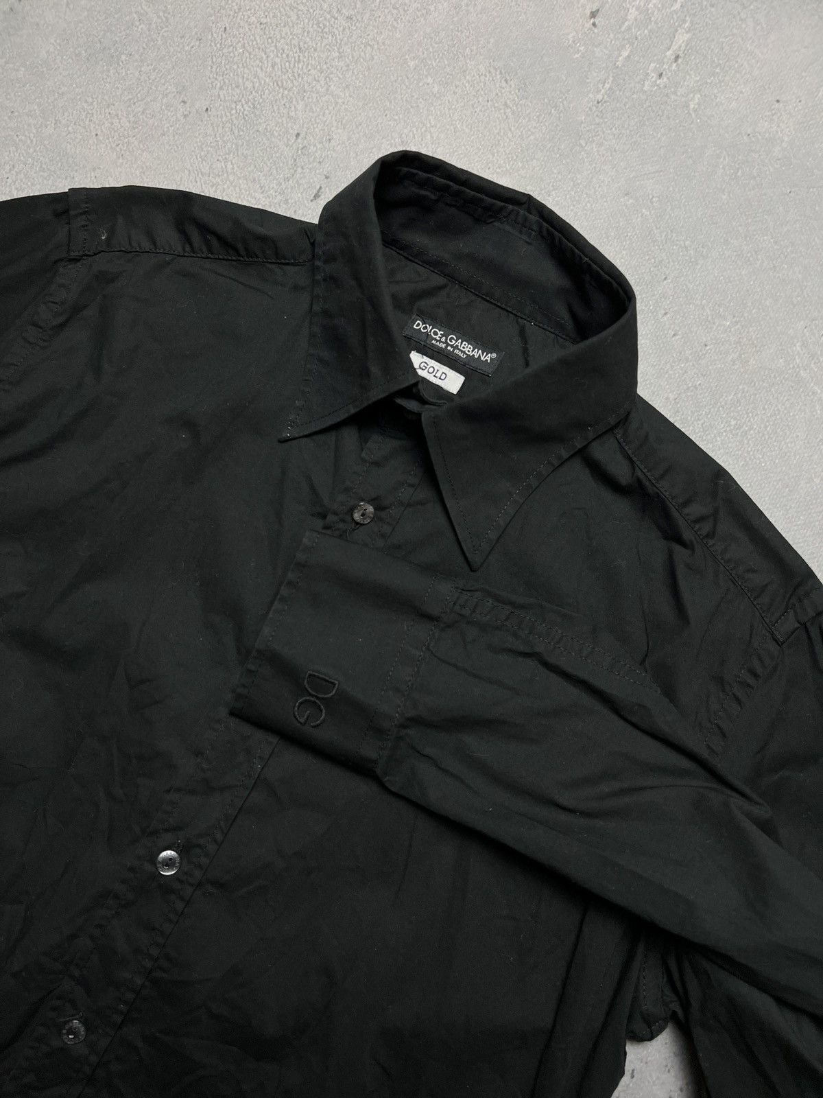 Dolce & Gabbana Dolce & Gabbana Vintage Full Black Long Sleeve Shirt Lux y2k Size US S / EU 44-46 / 1 - 4 Thumbnail