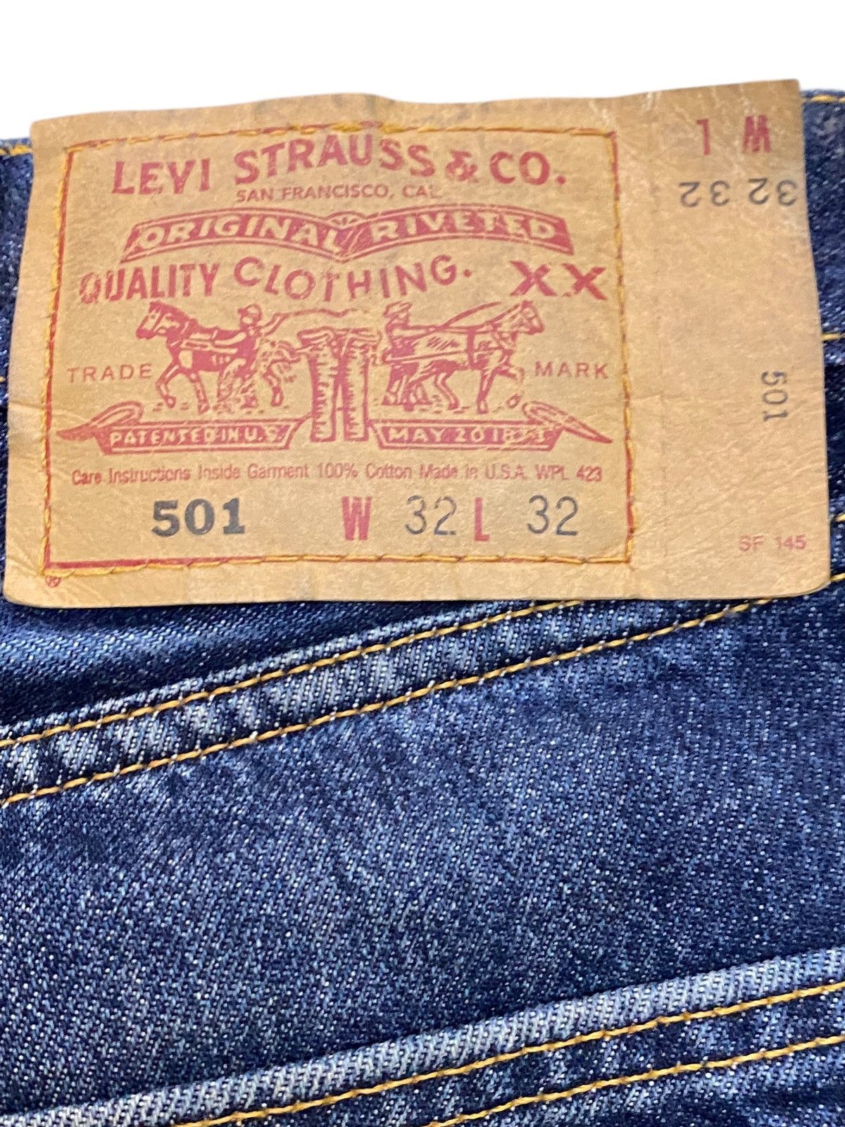 Levi's Vintage Clothing Vintage Japan Levis501 Y2K Blue Wash Distressed Loose Jeans Size US 31 - 12 Thumbnail