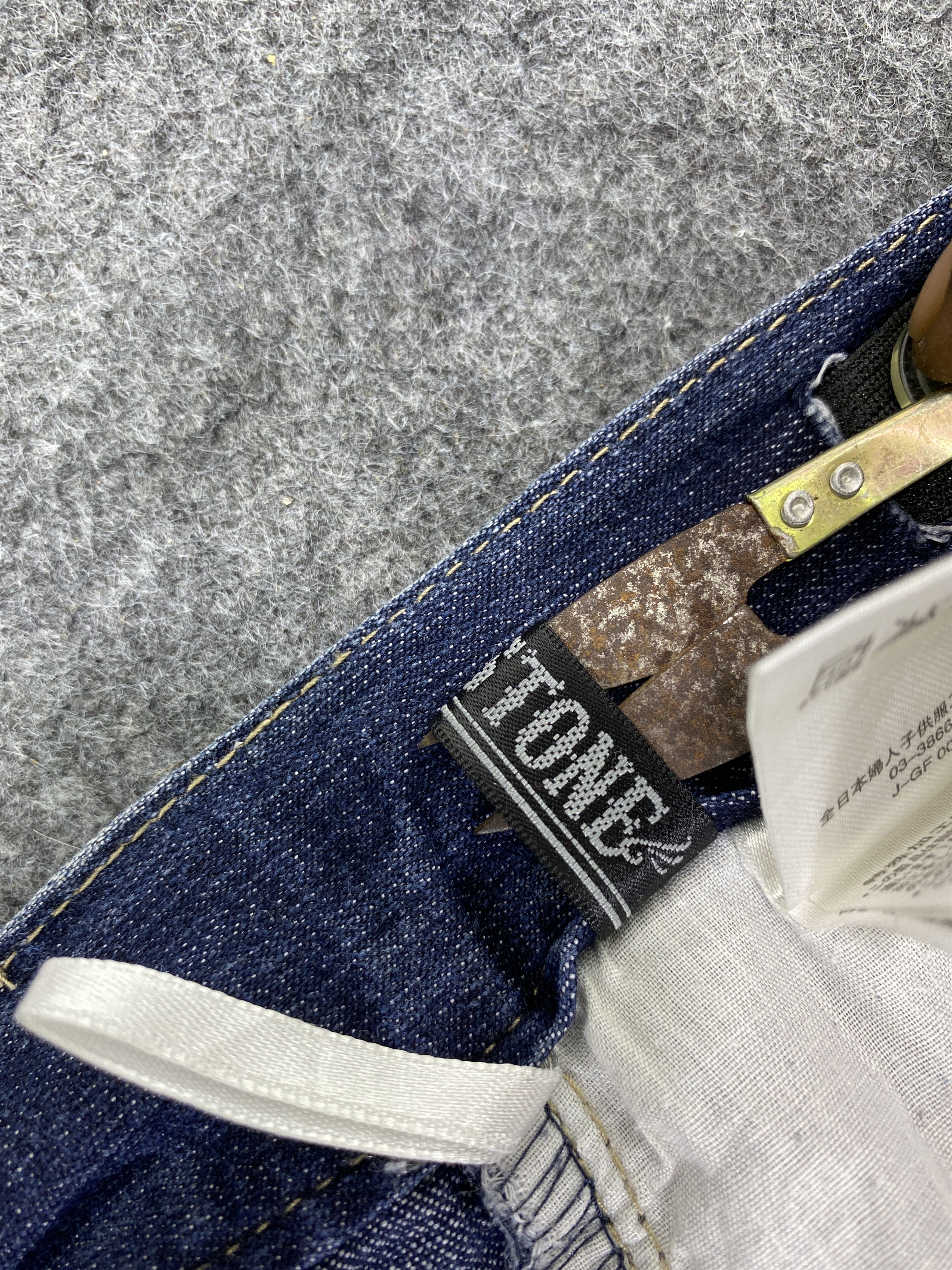 Japanese Brand Flag Stone Blue Wash Jeans - J982 Size US 27 - 11 Thumbnail