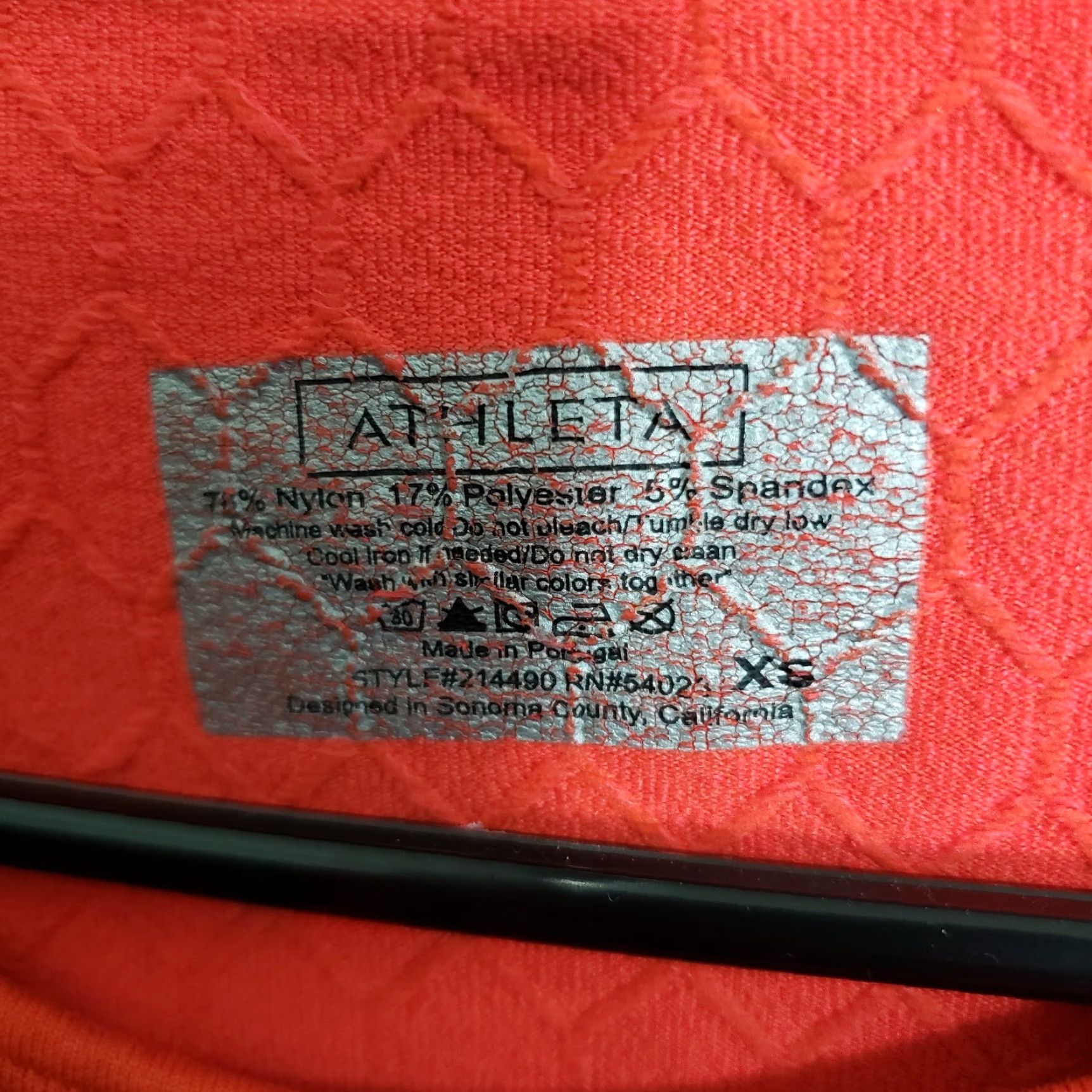 Athleta Athleta Womens T-Shirt XS Orange Seamless Sequence Tee Short Sleeve Crew Neck Pullover Activewear Shirt Size 26" / US 2 / IT 38 - 5 Thumbnail