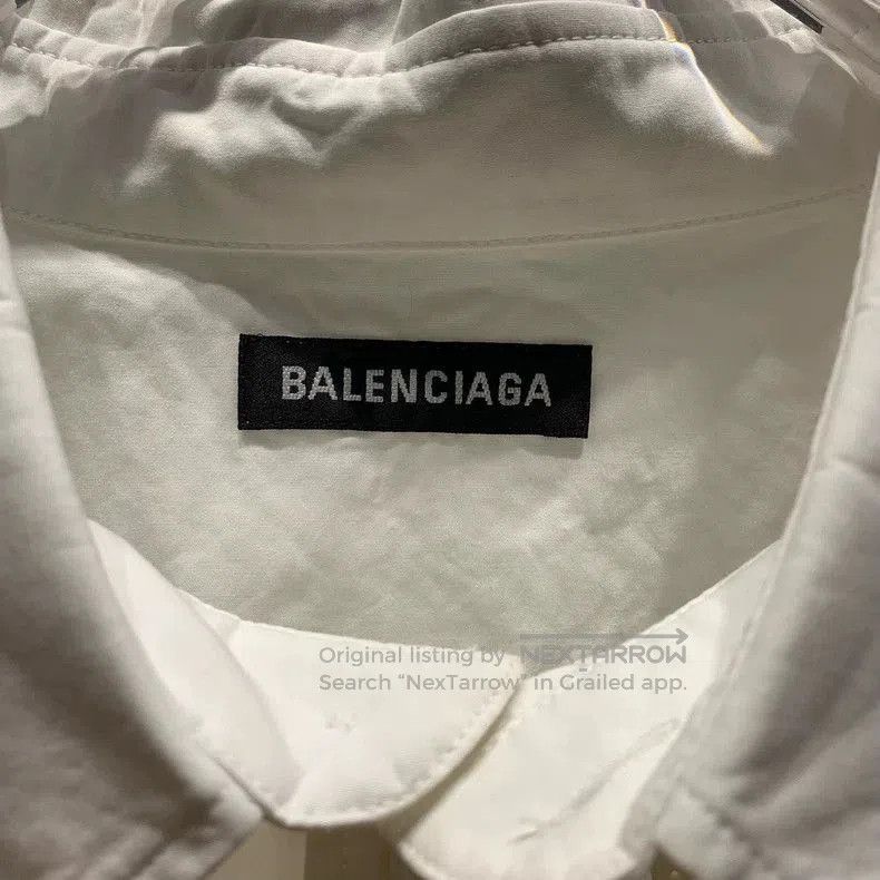Balenciaga Balenciaga Letter Print Collared Shirt Jacket. Size US L / EU 52-54 / 3 - 2 Thumbnail