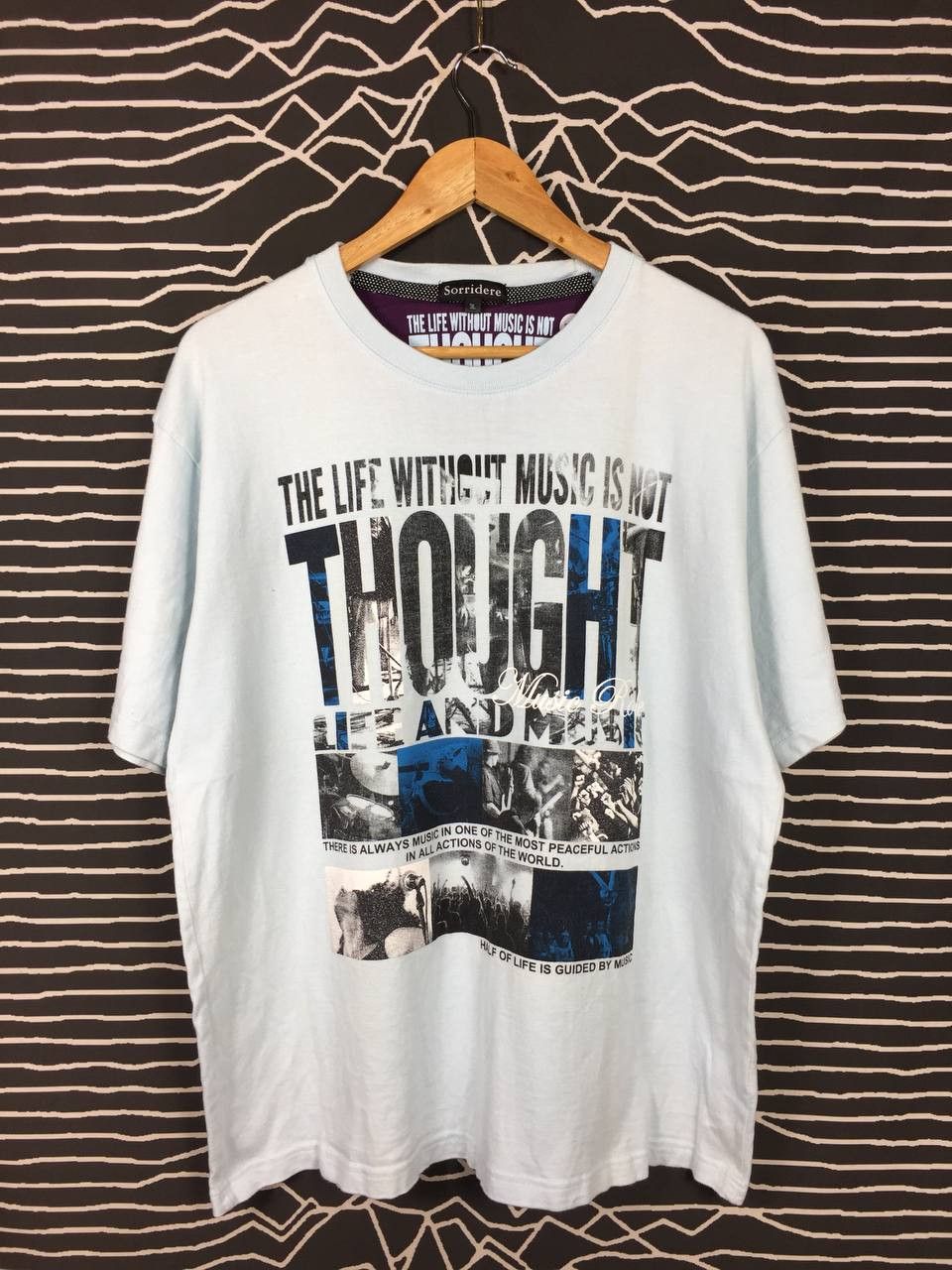 Japanese Brand × Vintage SORRIDERE Music Role The Life Without Music Tee Size US XL / EU 56 / 4 - 2 Thumbnail
