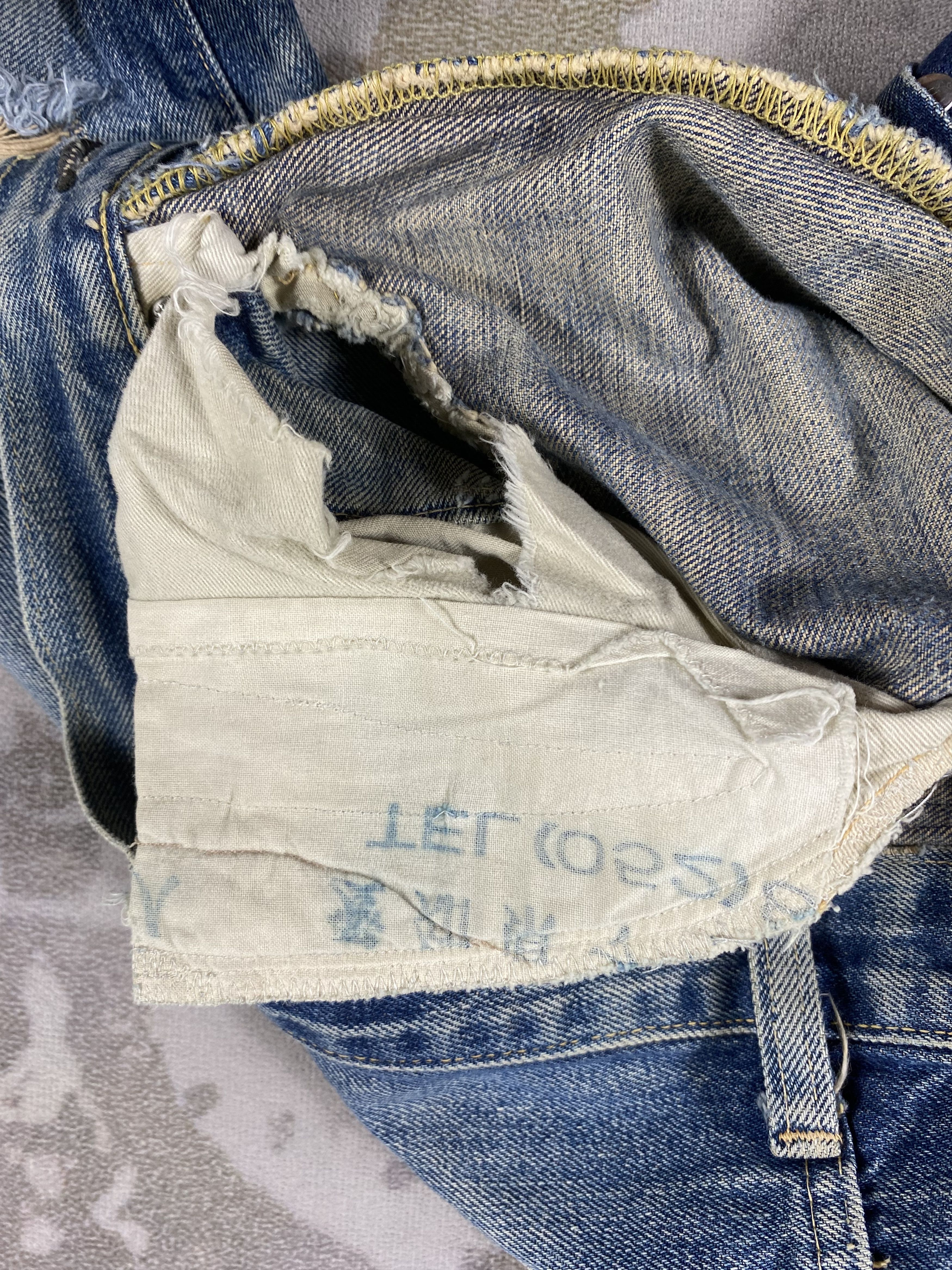 Japanese Brand Redline Distressed Vintage HR Market 24x30.5 Denim-JN3956 Size US 26 / EU 42 - 9 Thumbnail