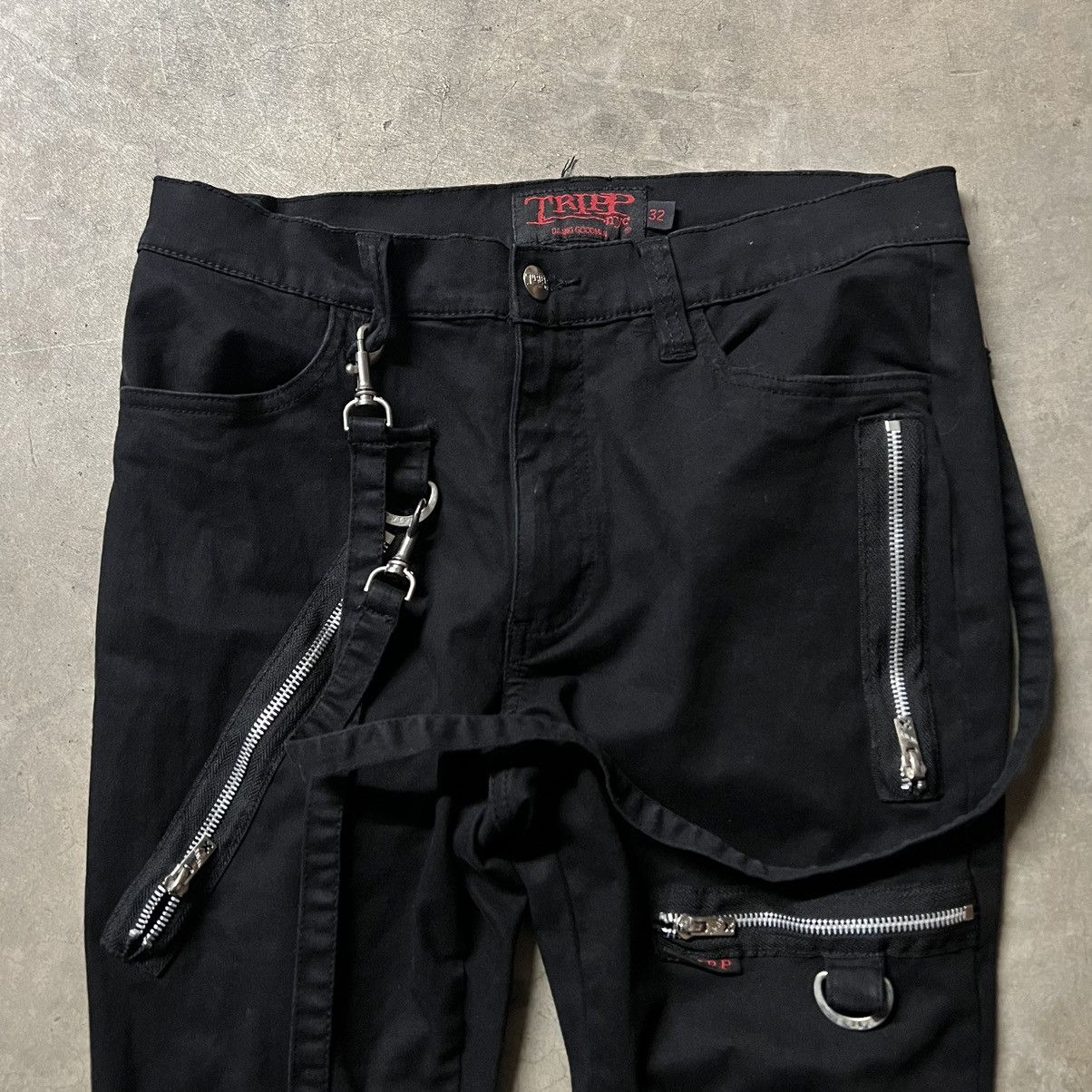 Vintage Y2K Tripp NYC Skinny-Fit Bondage Pants